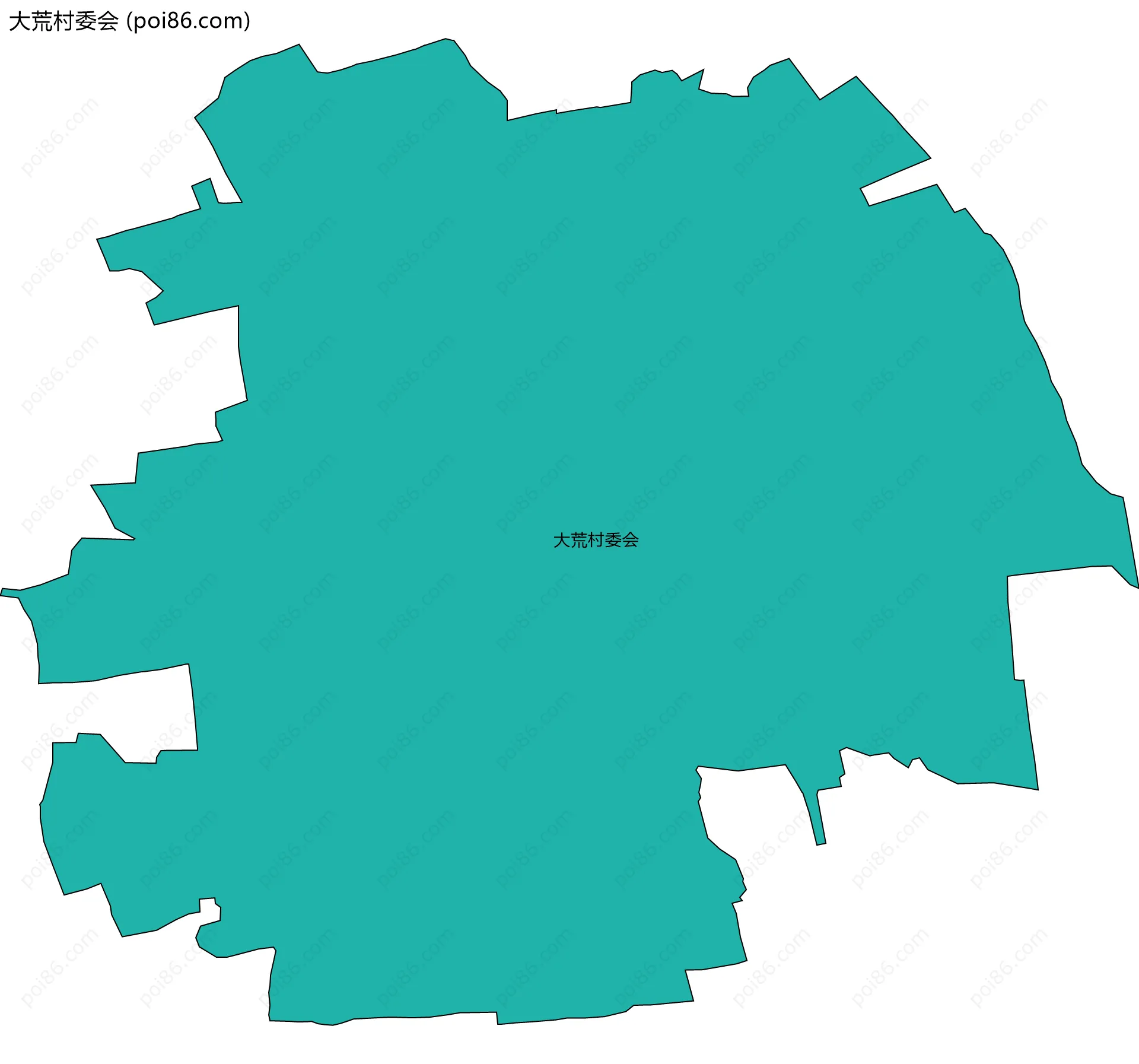 大荒村委会边界地图