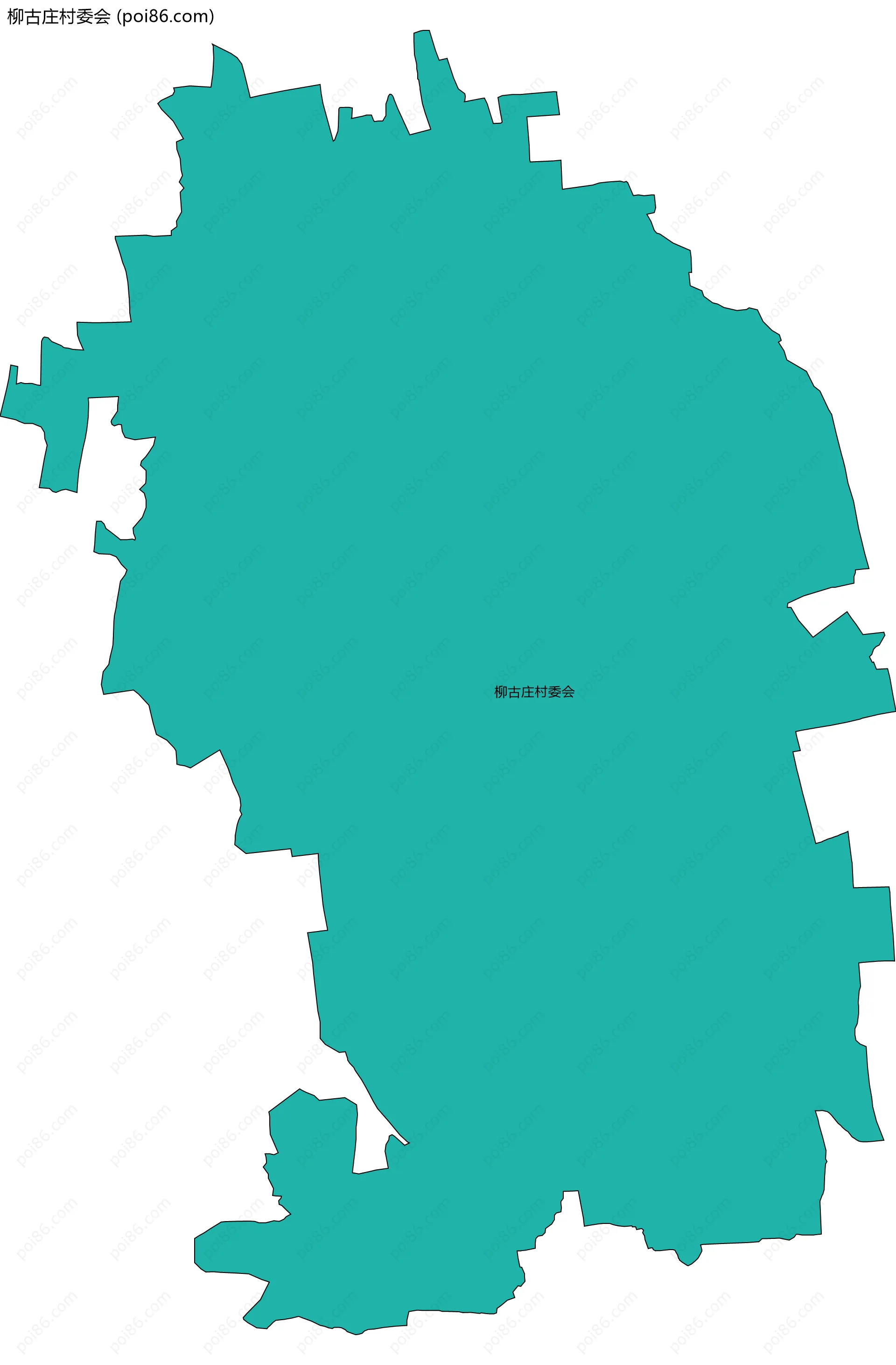 柳古庄村委会边界地图