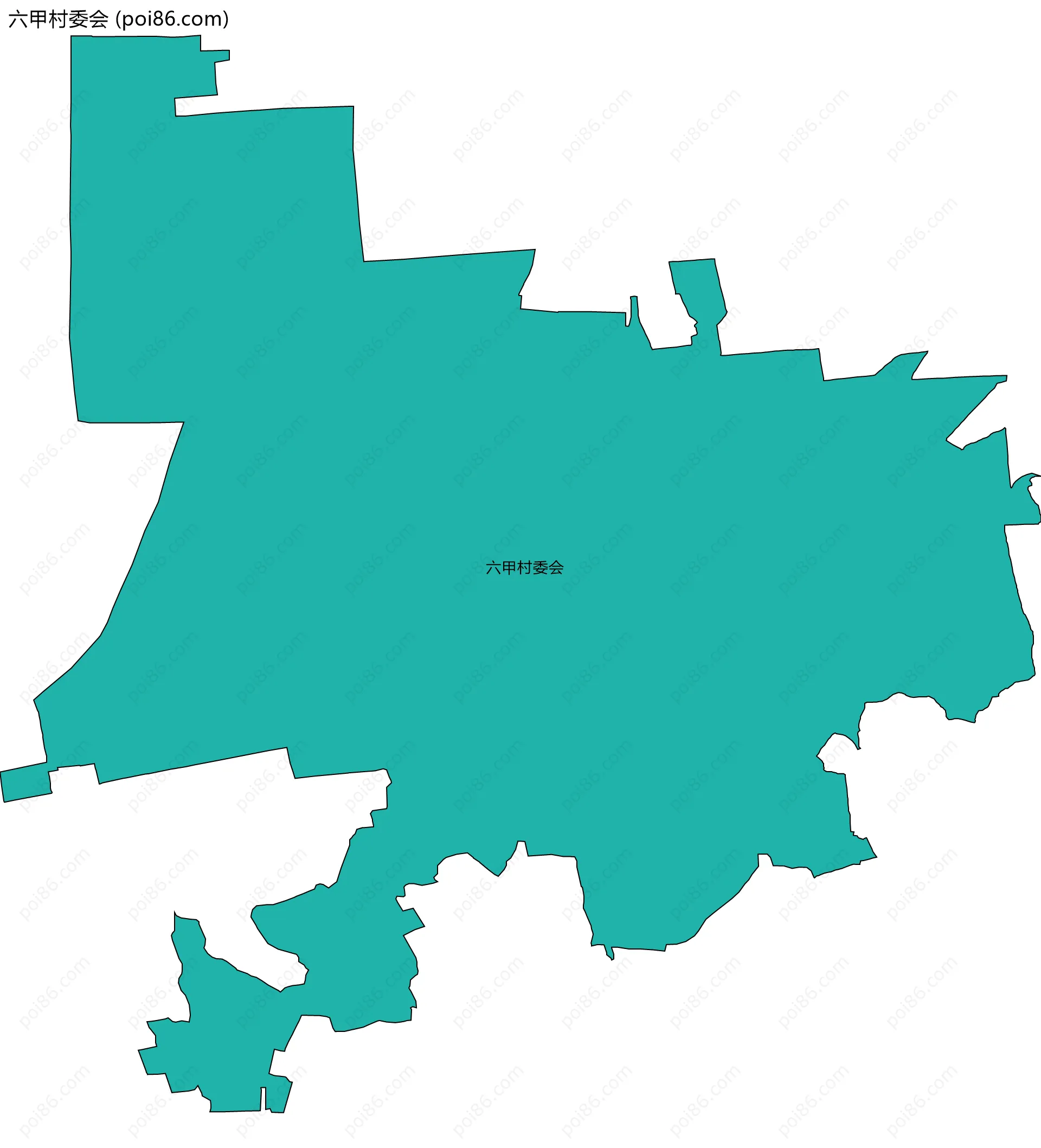 六甲村委会边界地图