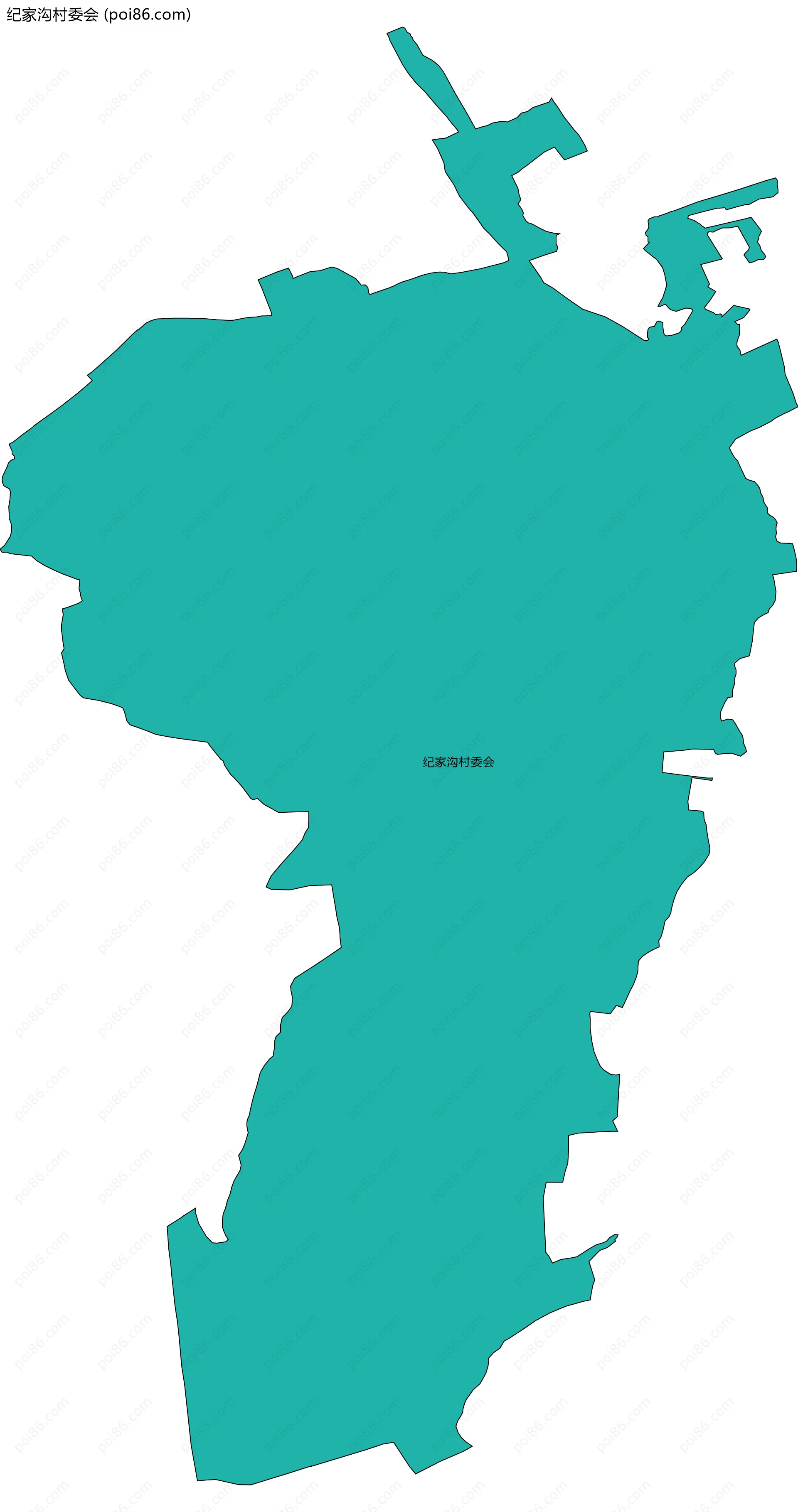 纪家沟村委会边界地图