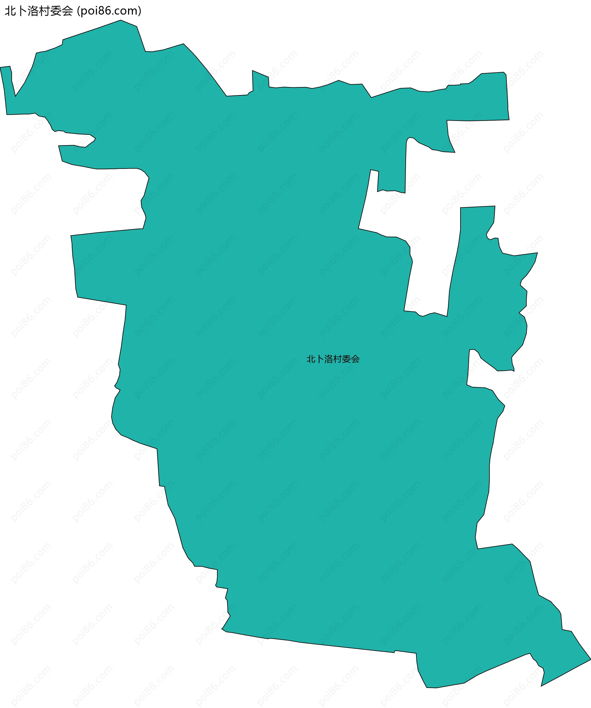 北卜洛村委会边界地图