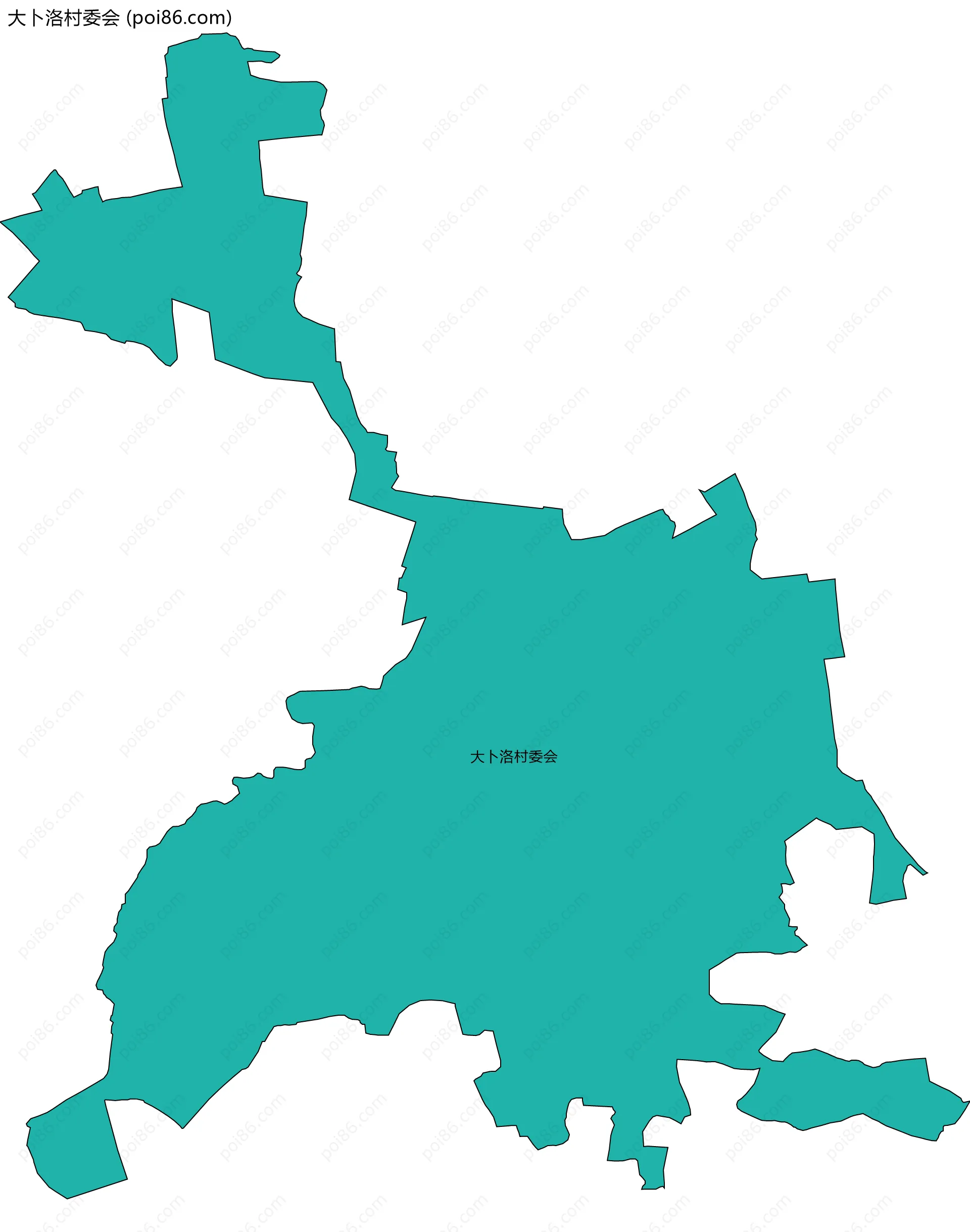 大卜洛村委会边界地图