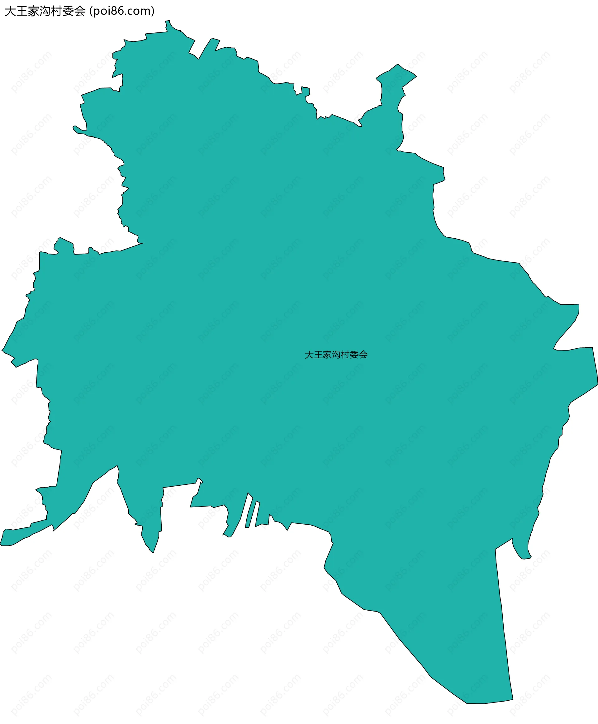 大王家沟村委会边界地图