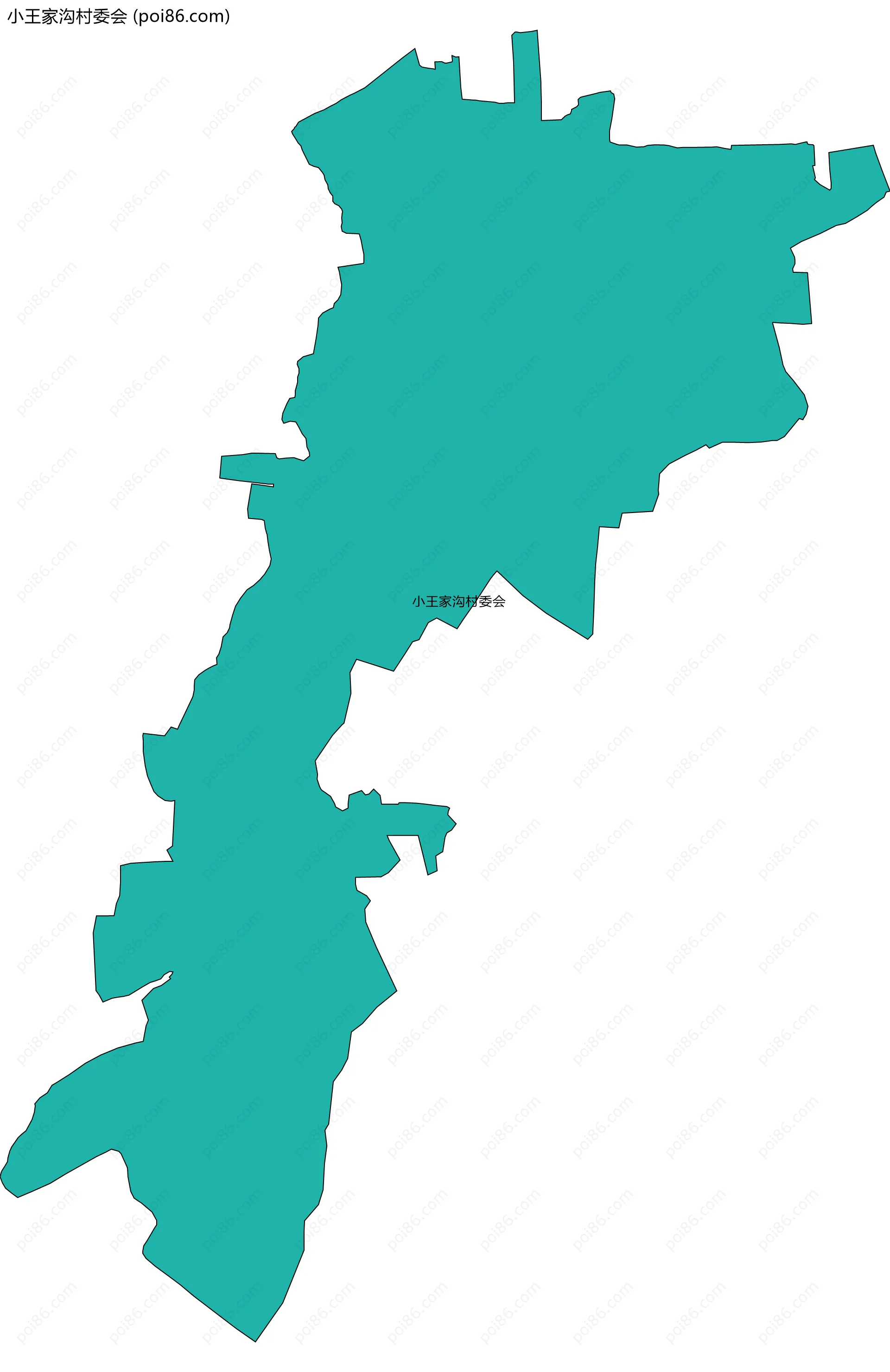 小王家沟村委会边界地图