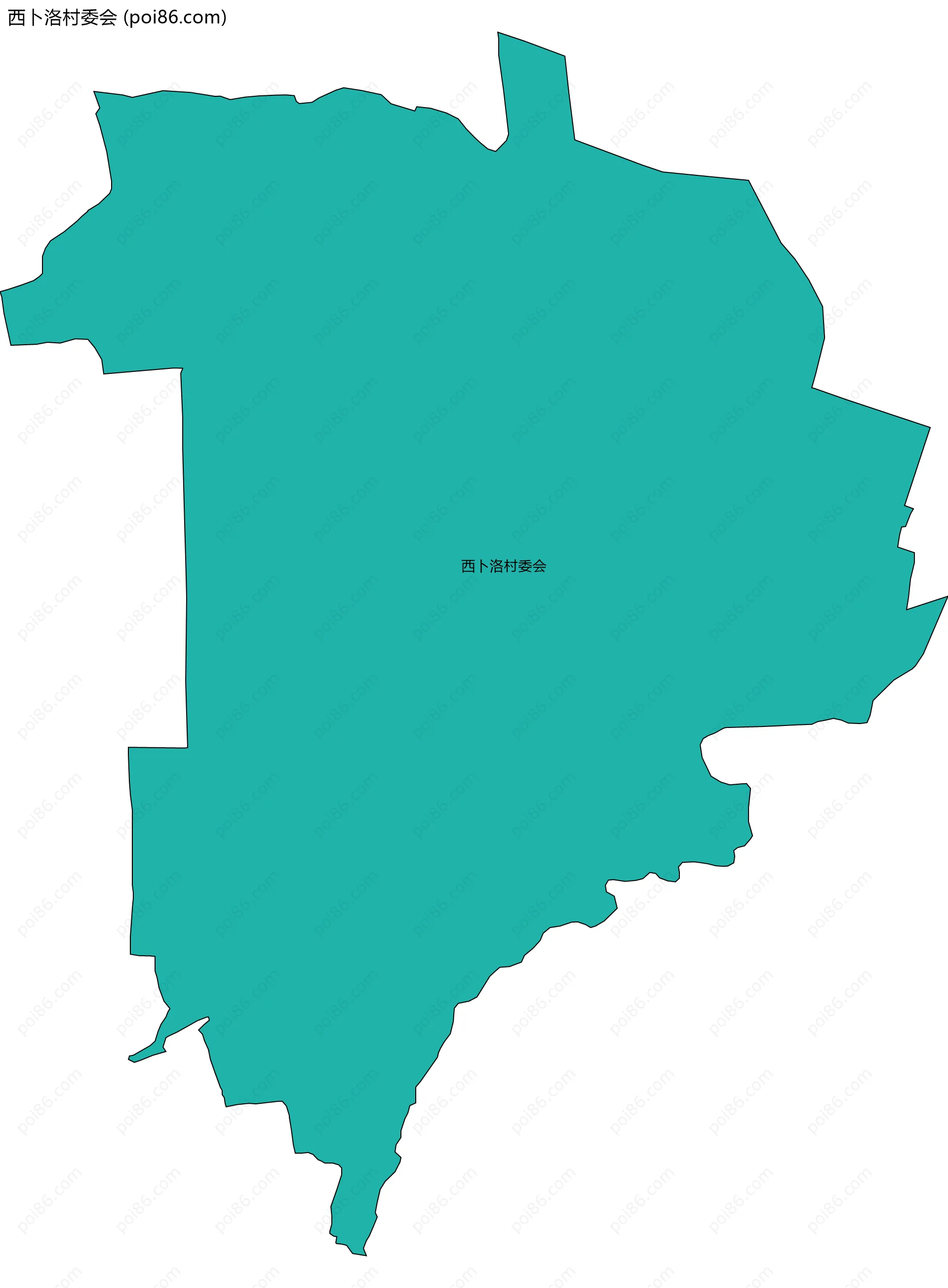 西卜洛村委会边界地图