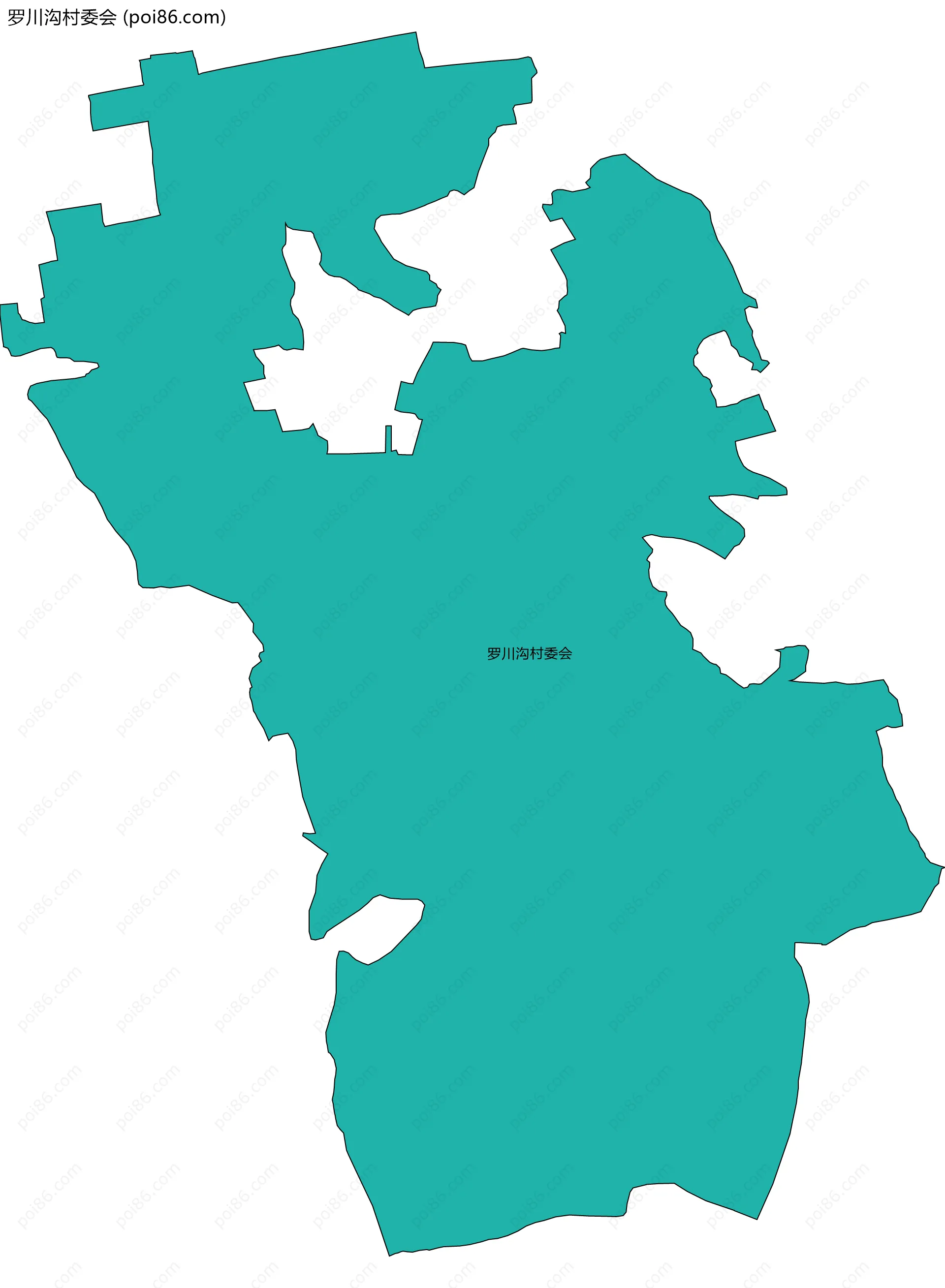 罗川沟村委会边界地图