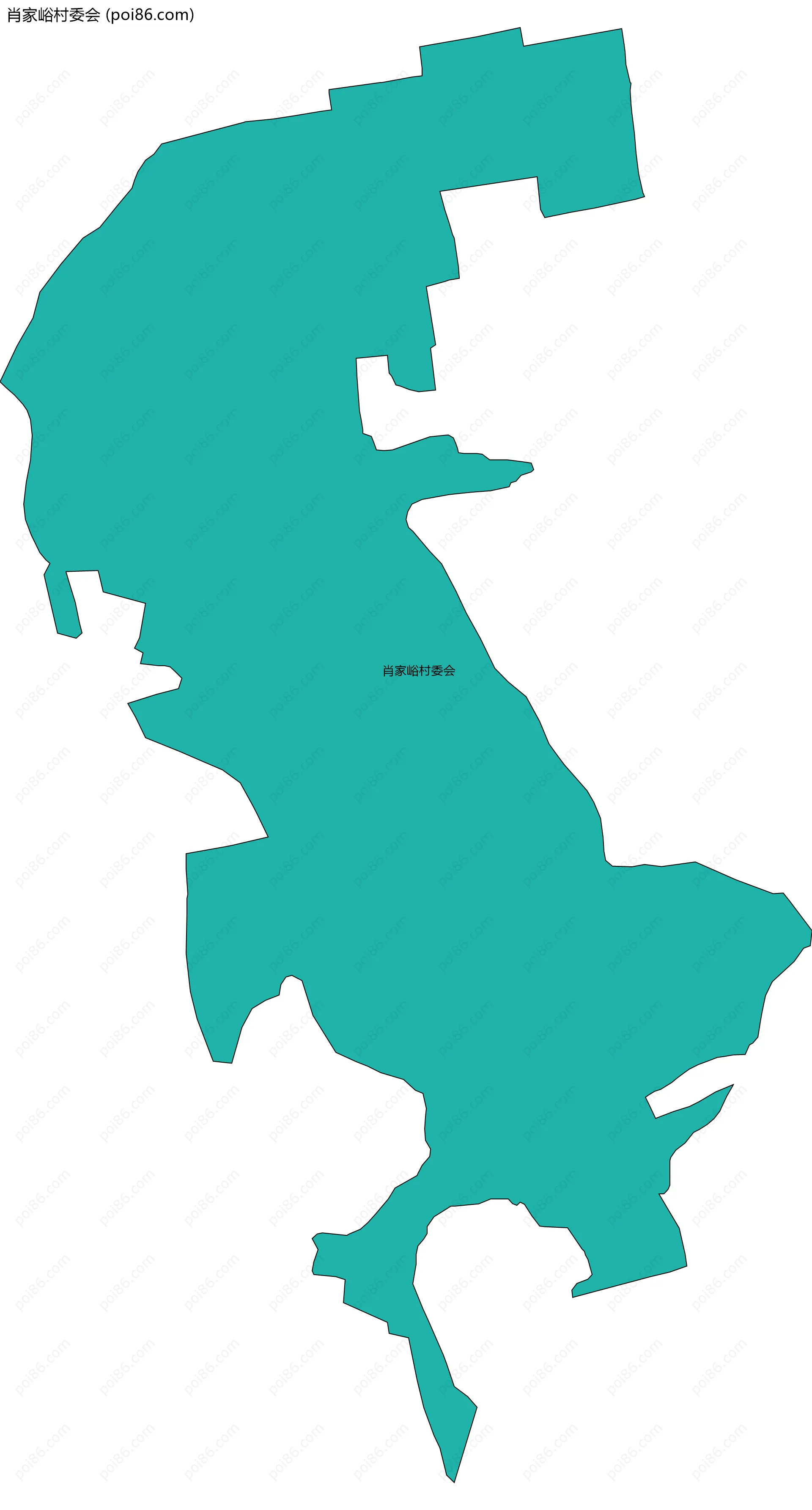 肖家峪村委会边界地图