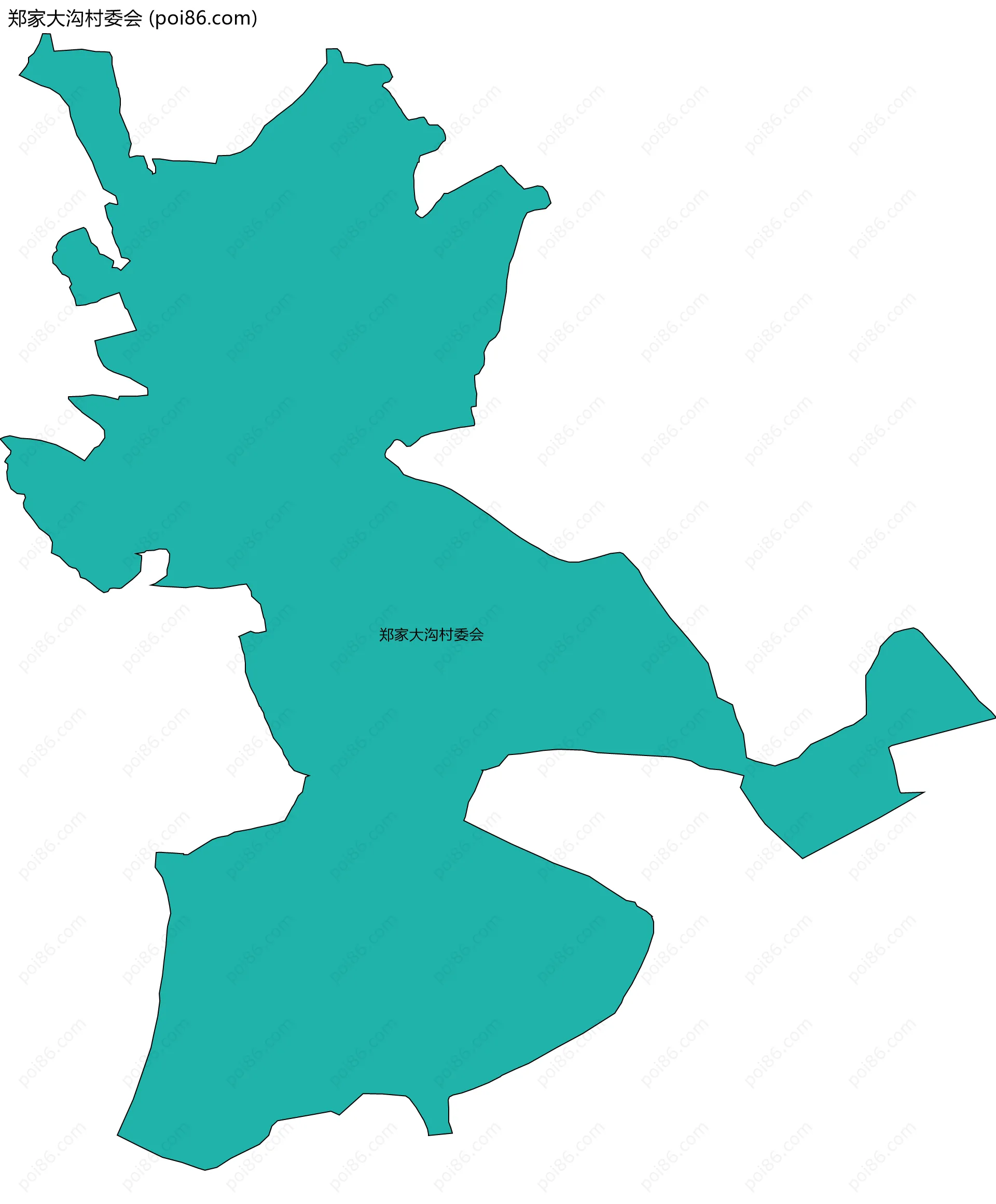 郑家大沟村委会边界地图