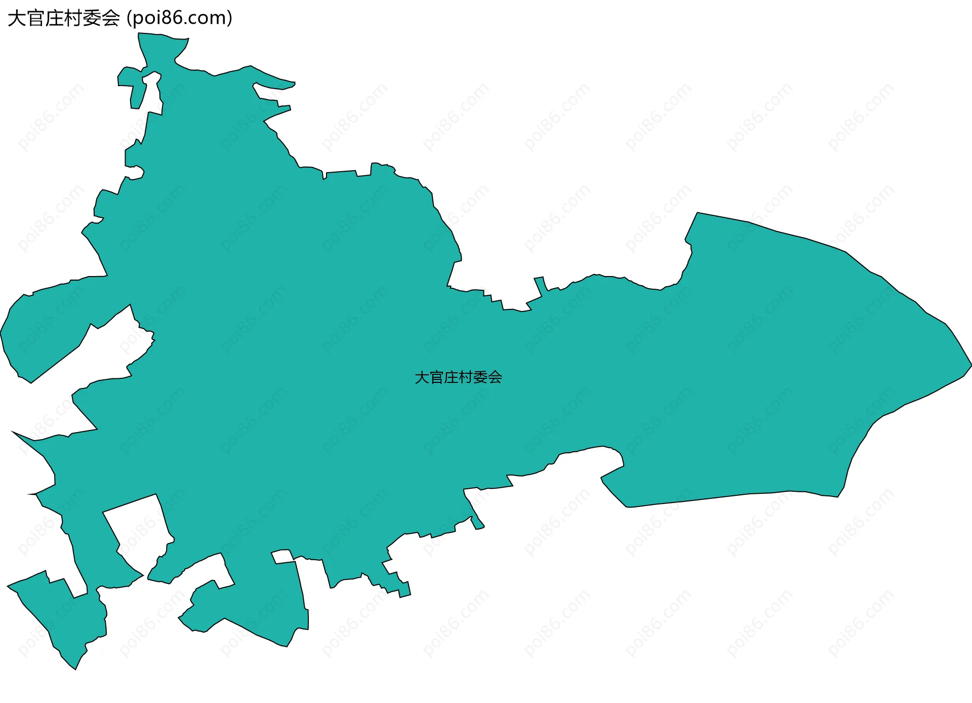 大官庄村委会边界地图