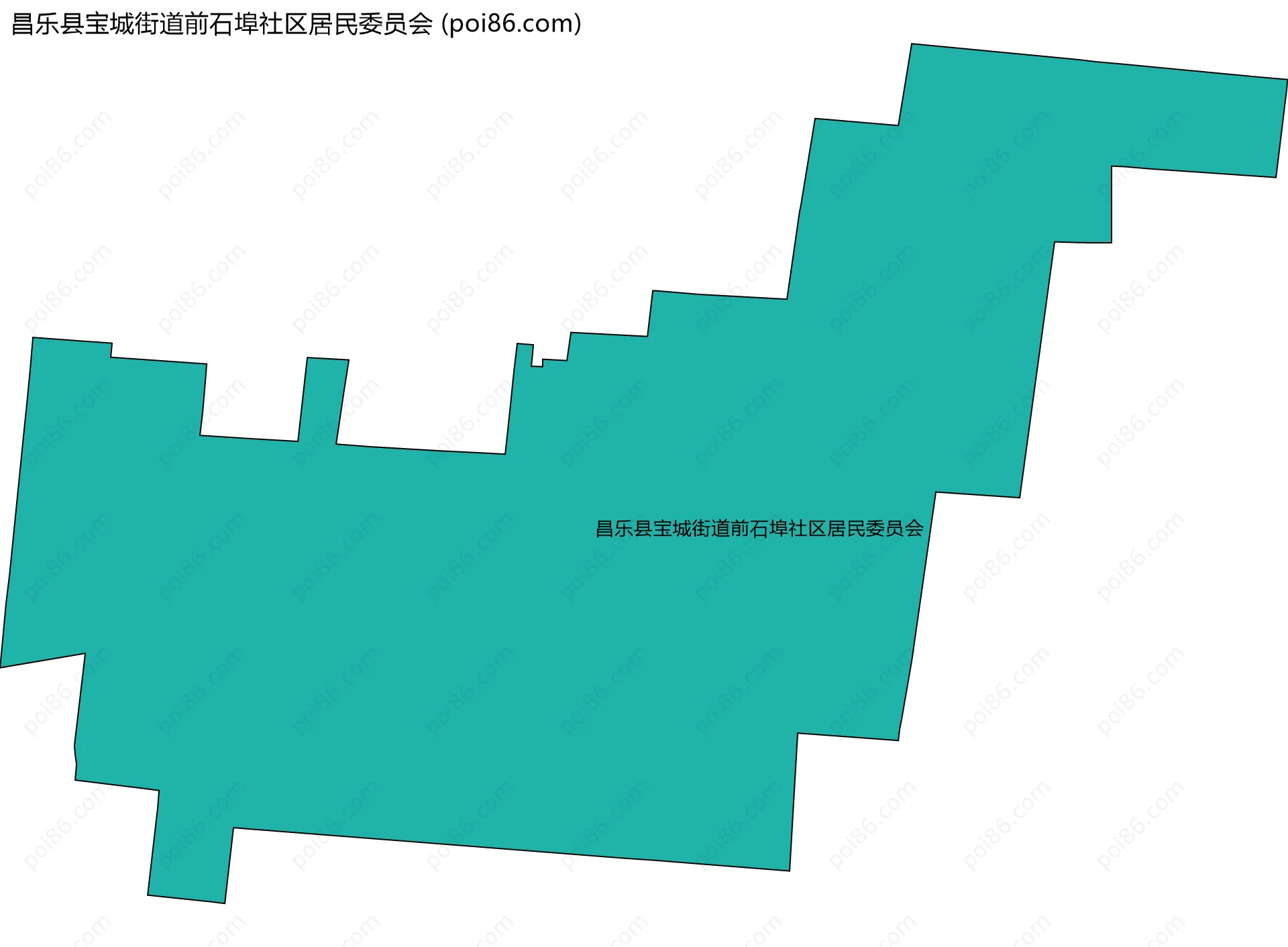 昌乐县宝城街道前石埠社区居民委员会边界地图