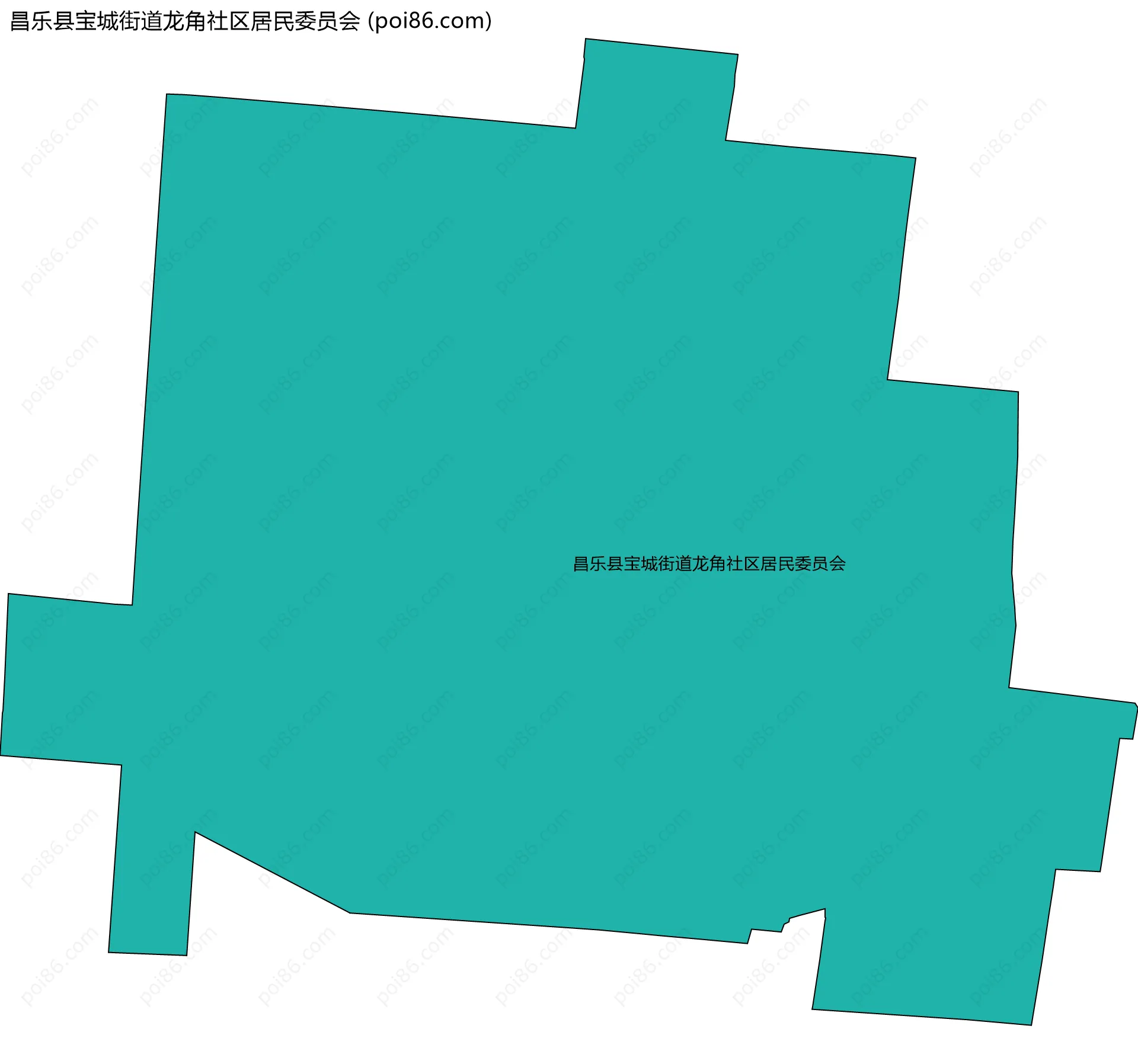 昌乐县宝城街道龙角社区居民委员会边界地图