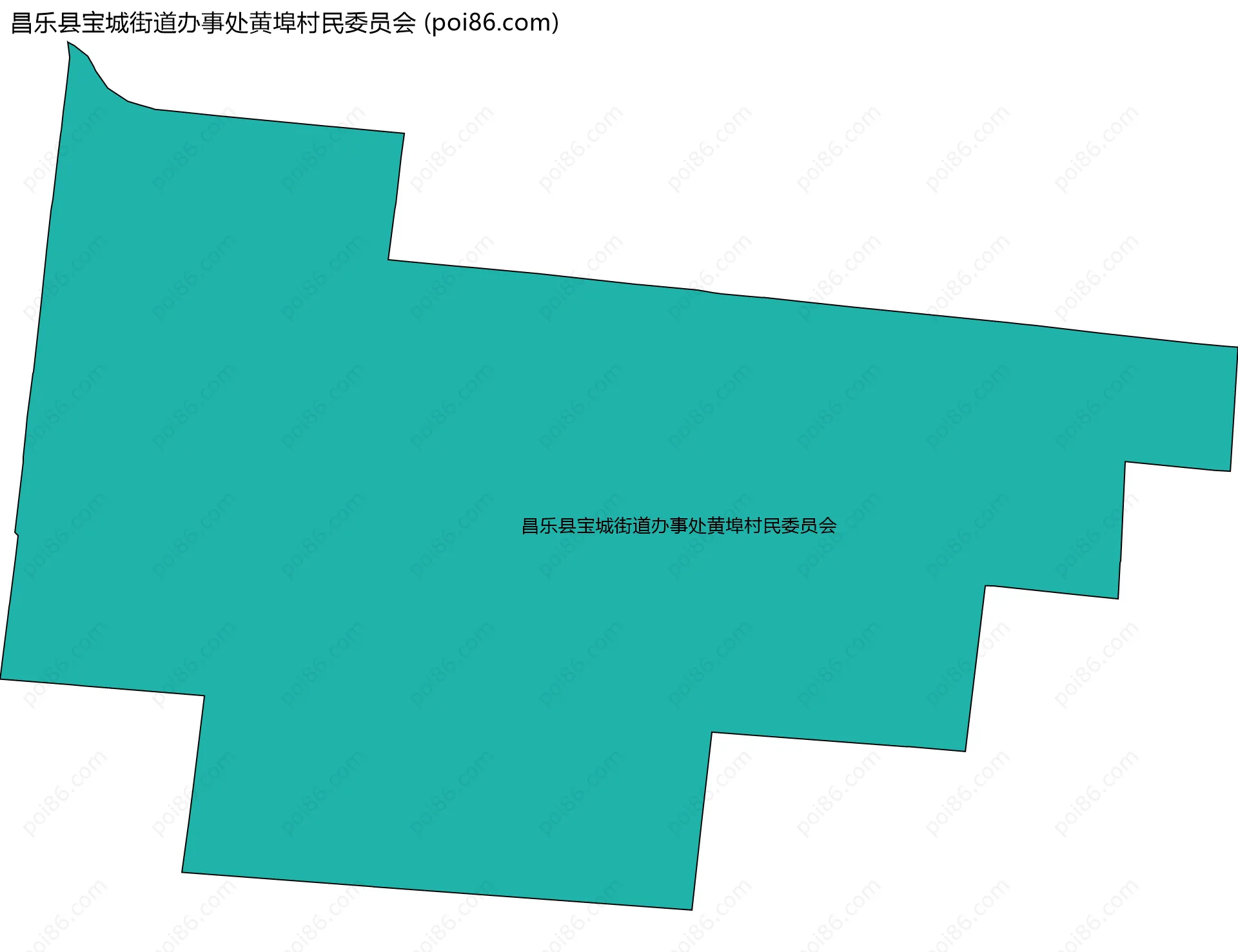 昌乐县宝城街道办事处黄埠村民委员会边界地图
