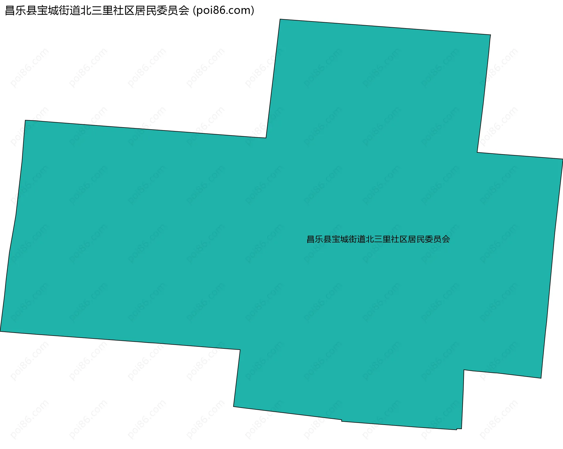 昌乐县宝城街道北三里社区居民委员会边界地图