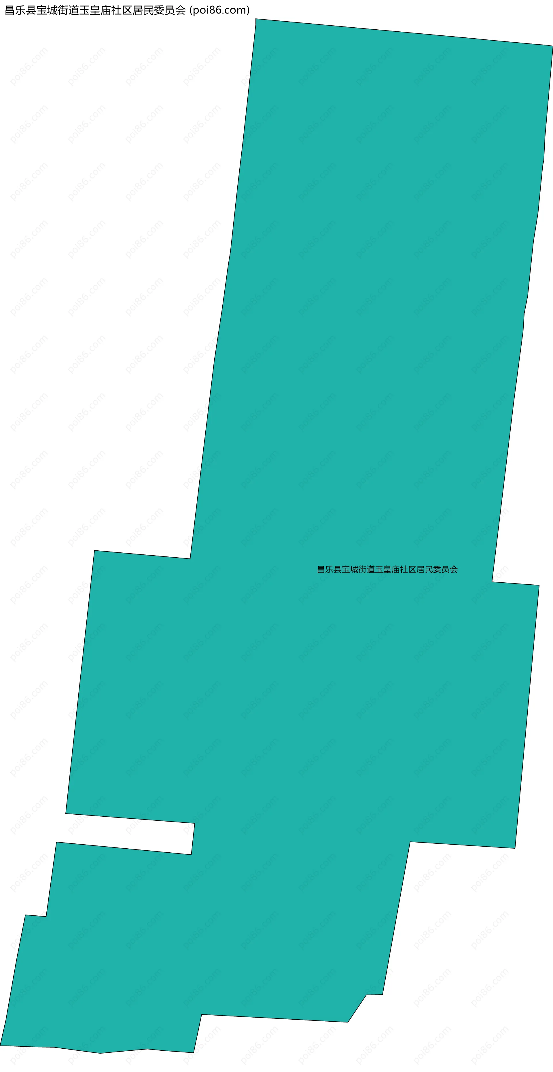 昌乐县宝城街道玉皇庙社区居民委员会边界地图
