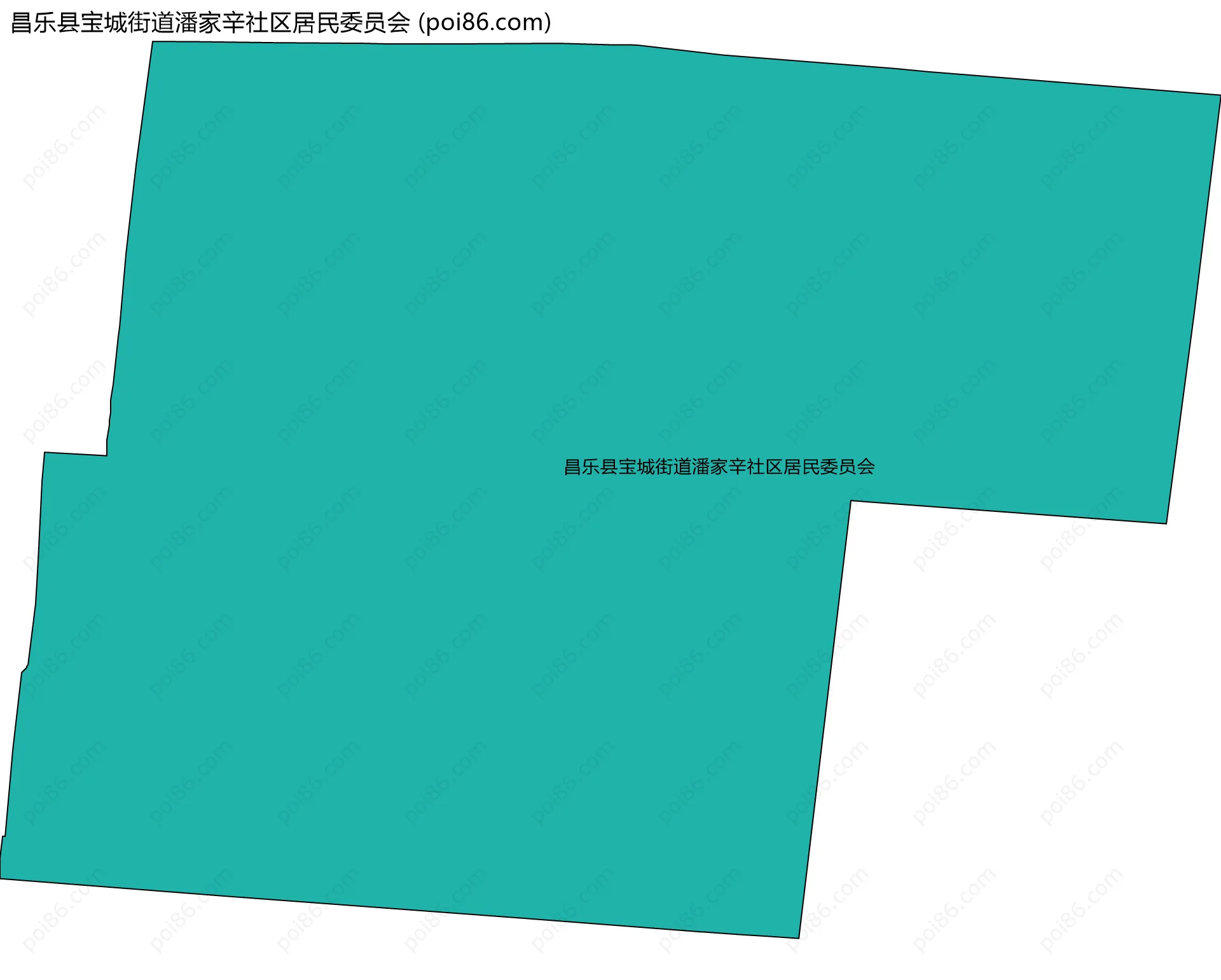 昌乐县宝城街道潘家辛社区居民委员会边界地图