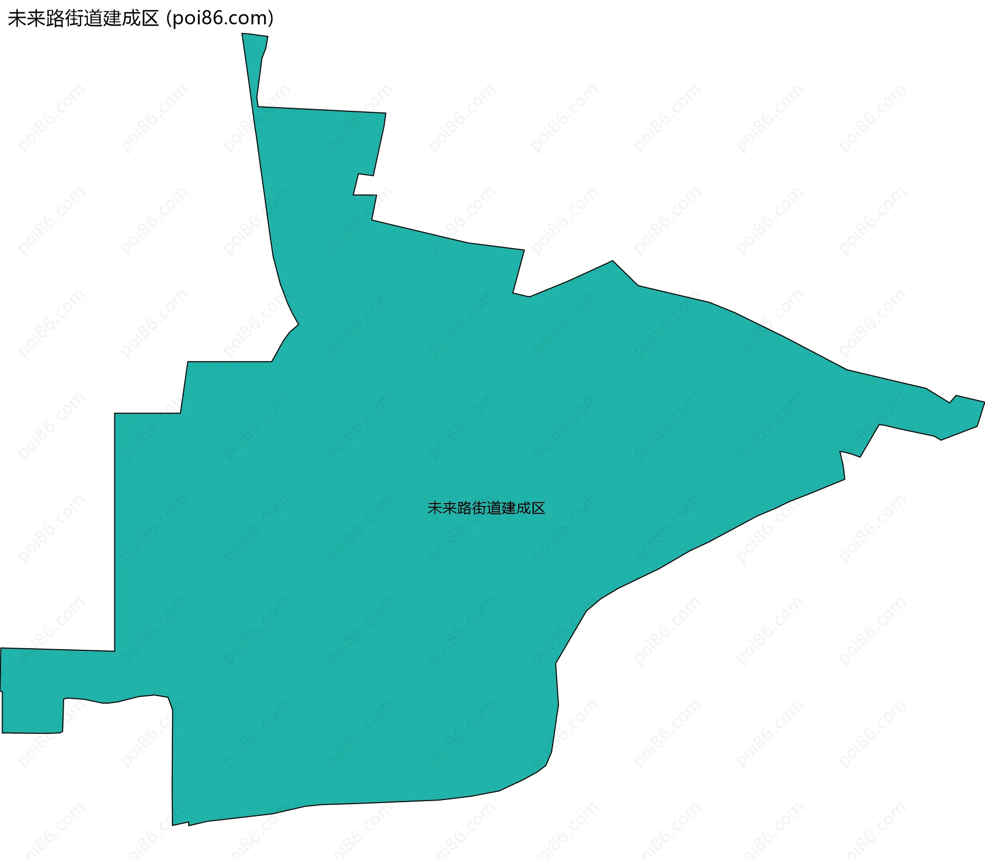 未来路街道建成区边界地图