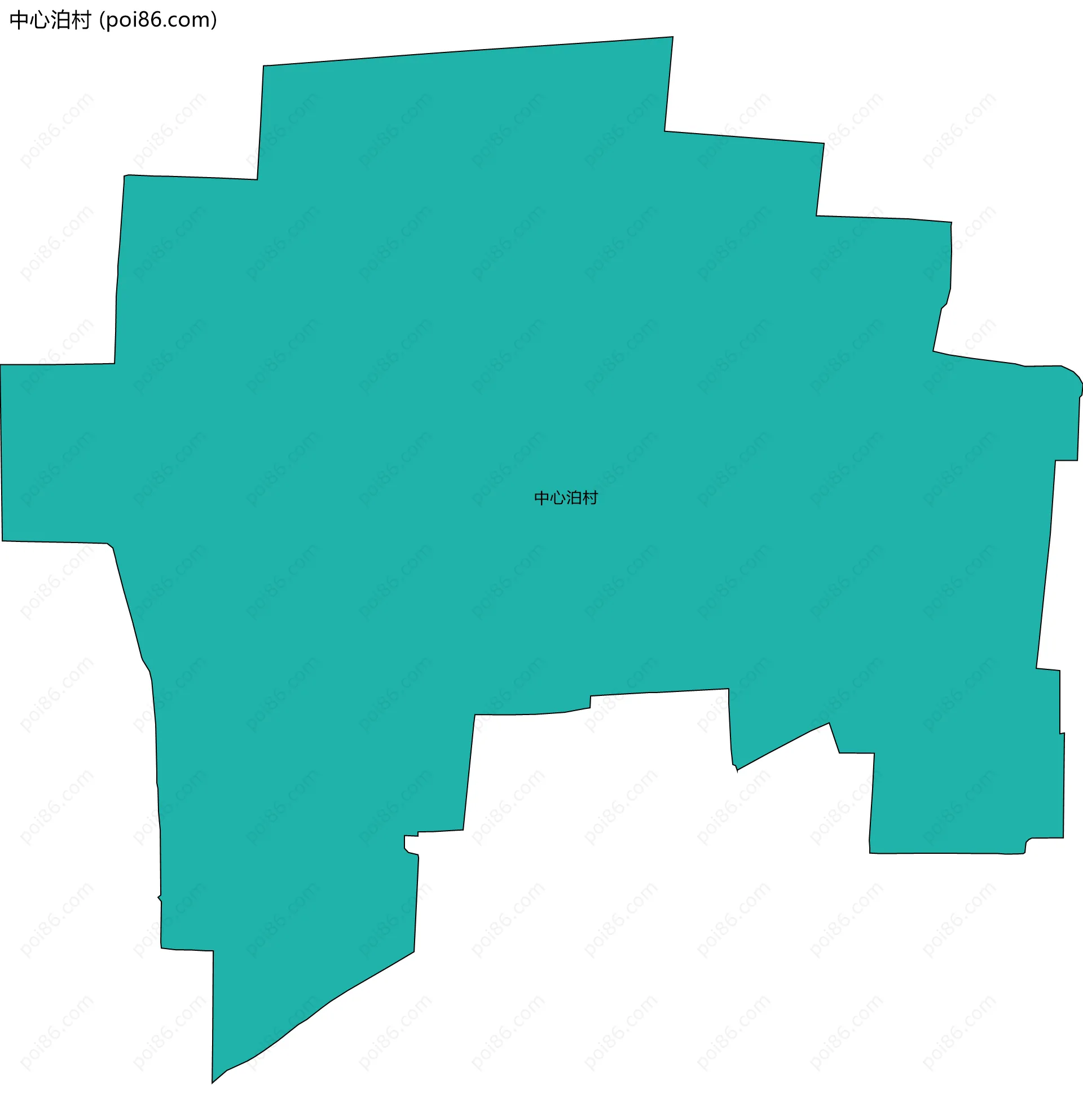 中心泊村边界地图