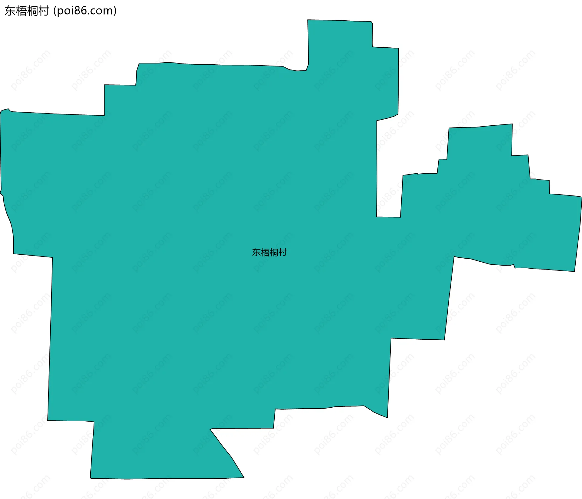 东梧桐村边界地图