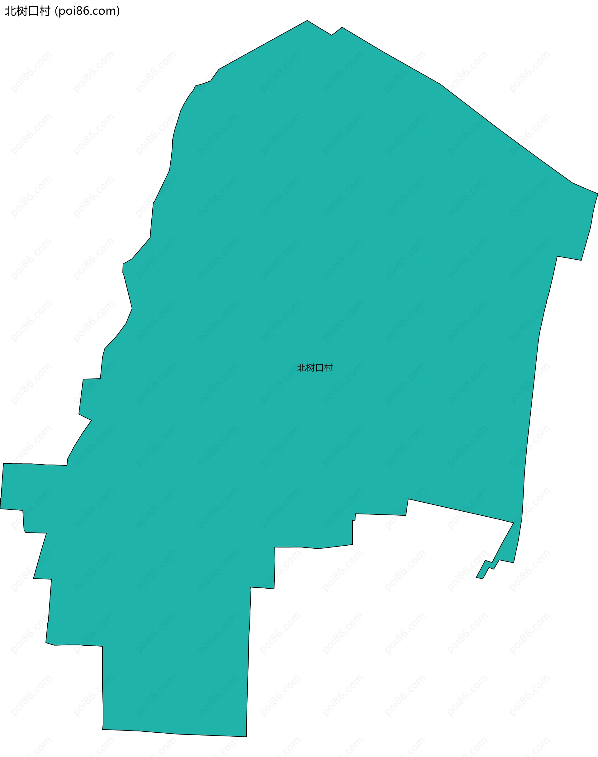 北树口村边界地图