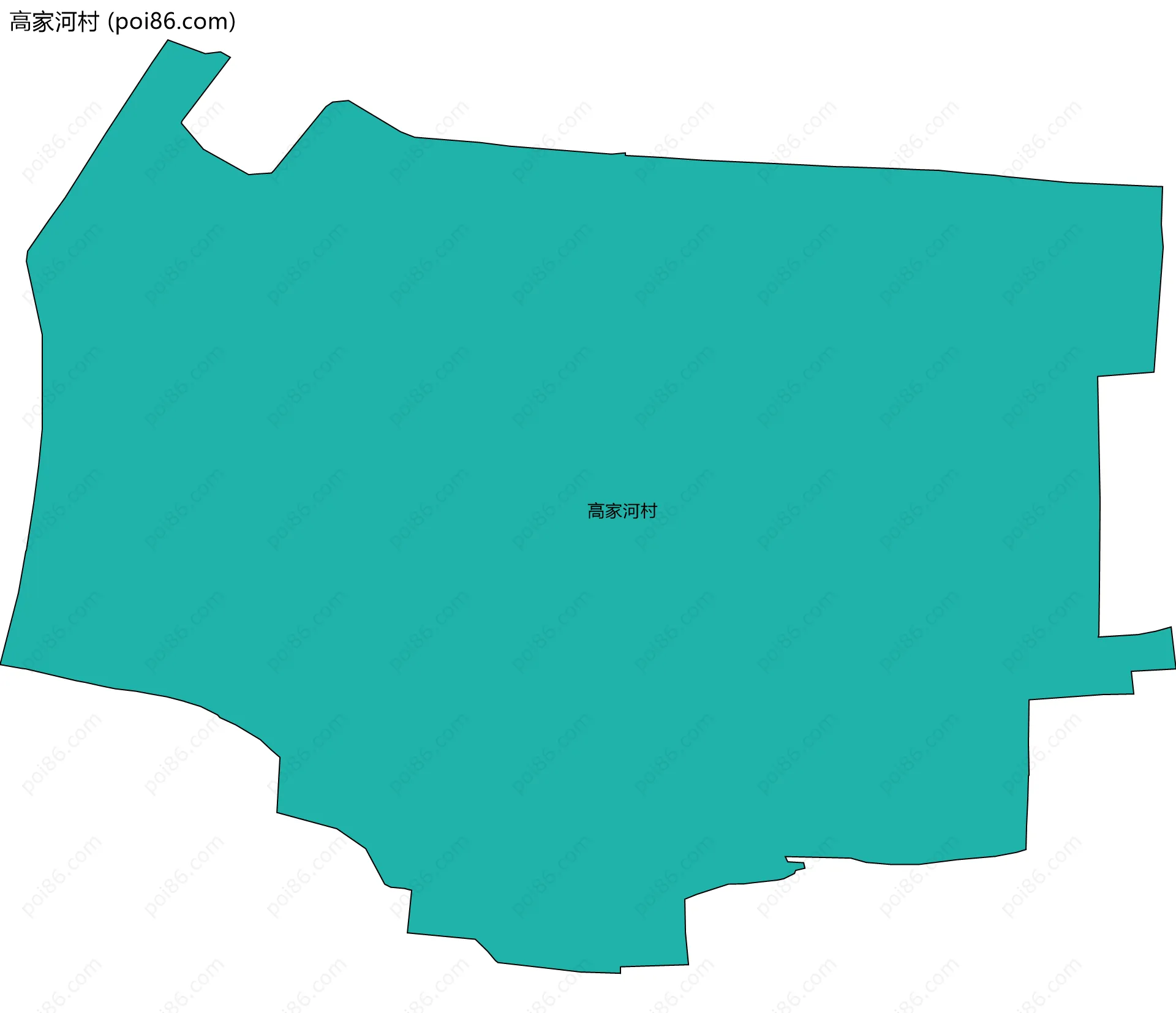 高家河村边界地图