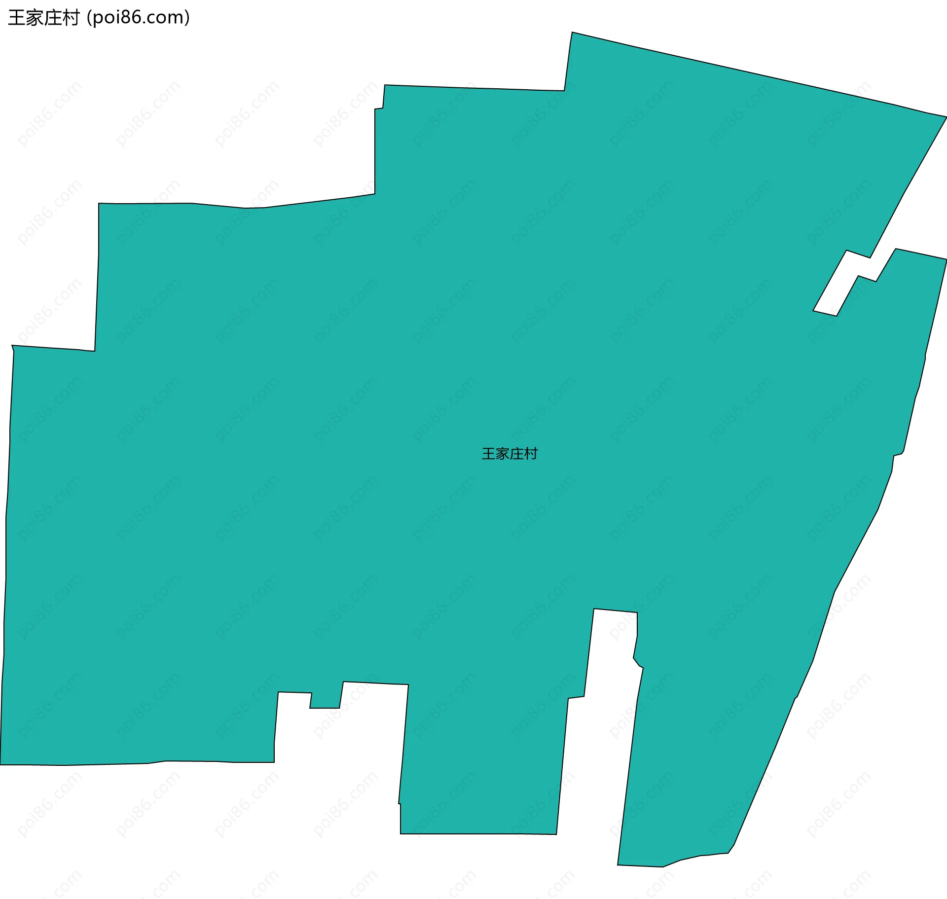 王家庄村边界地图