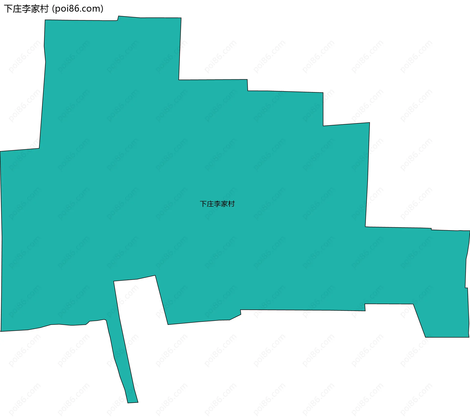 下庄李家村边界地图