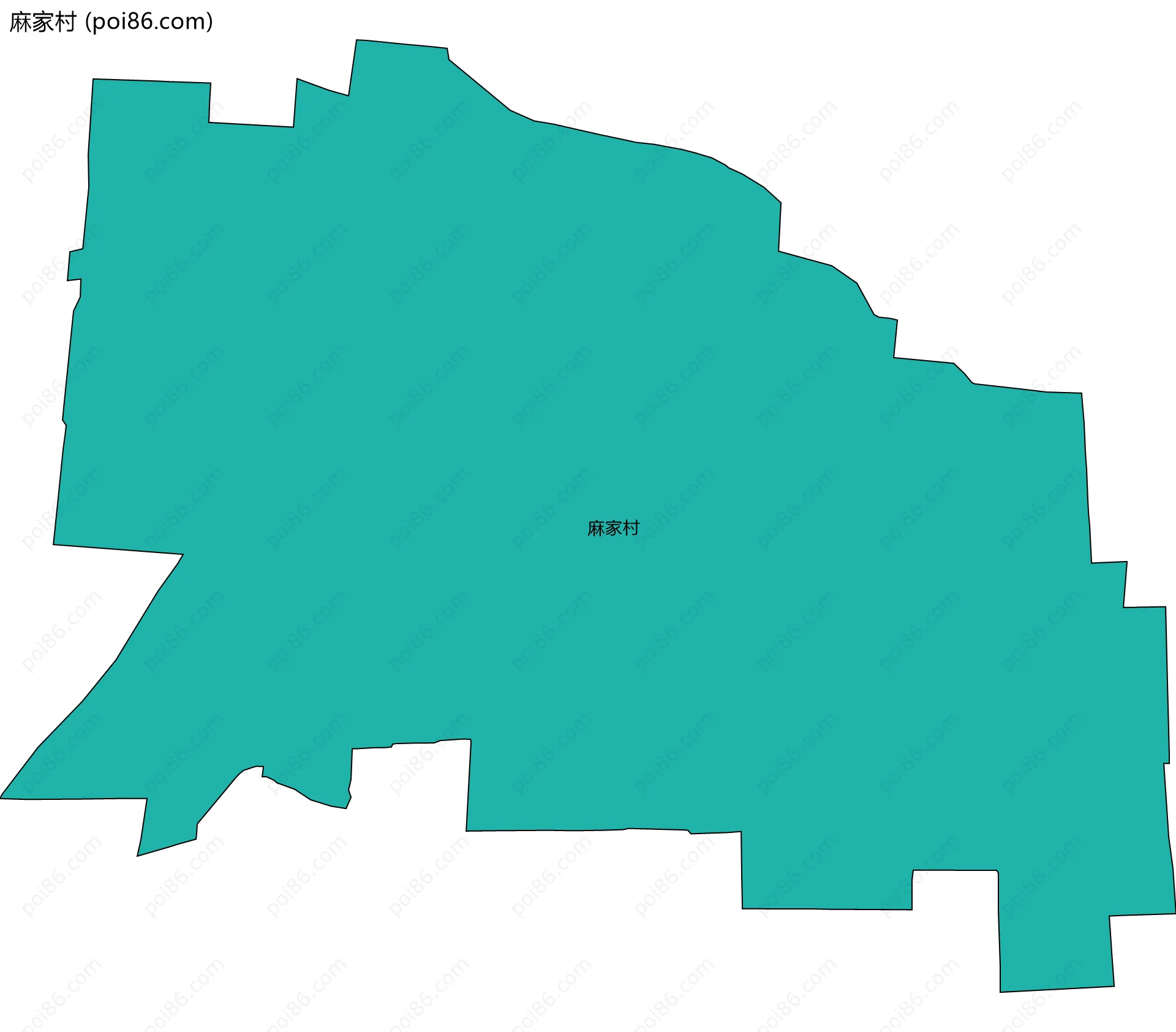 麻家村边界地图