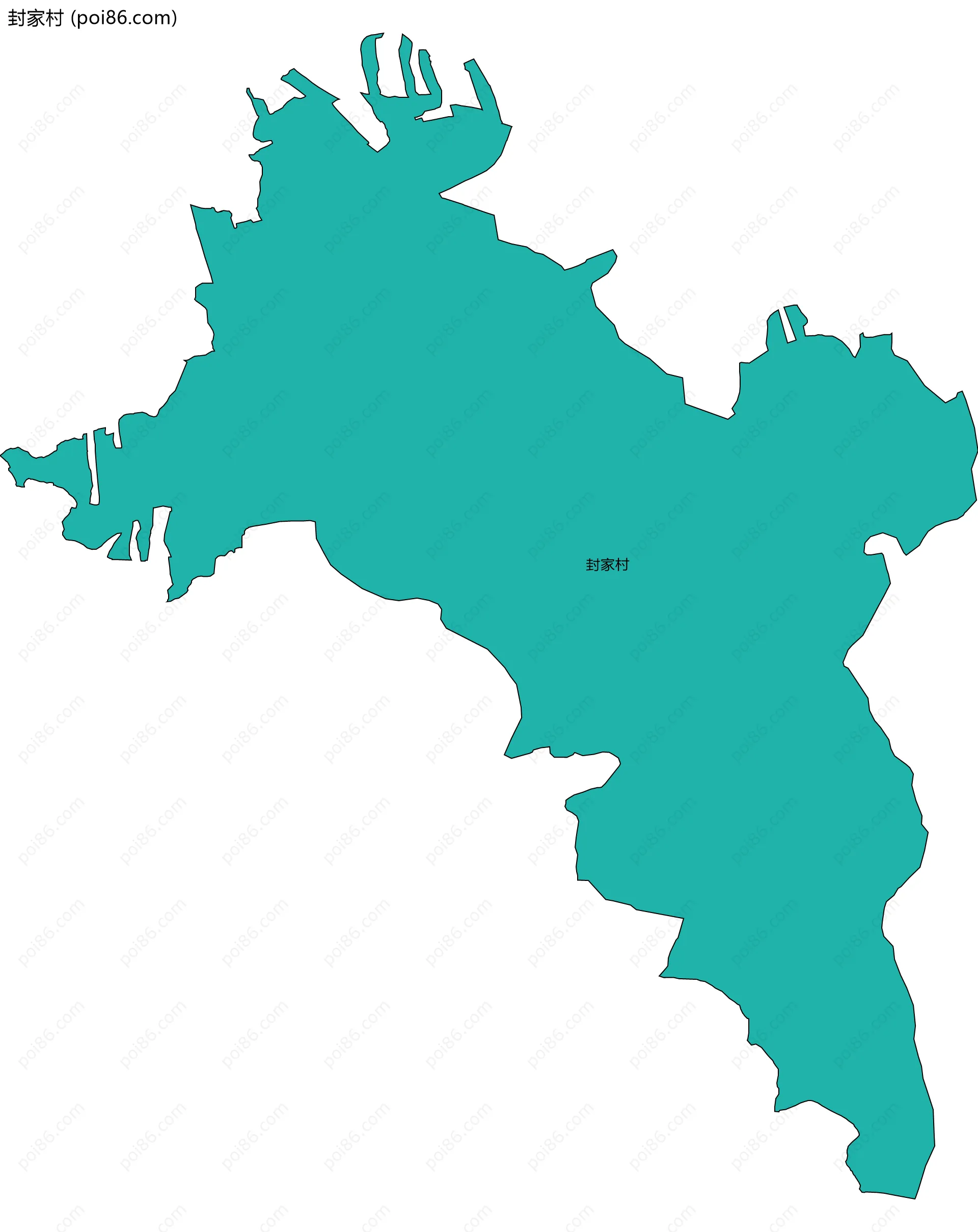 封家村边界地图