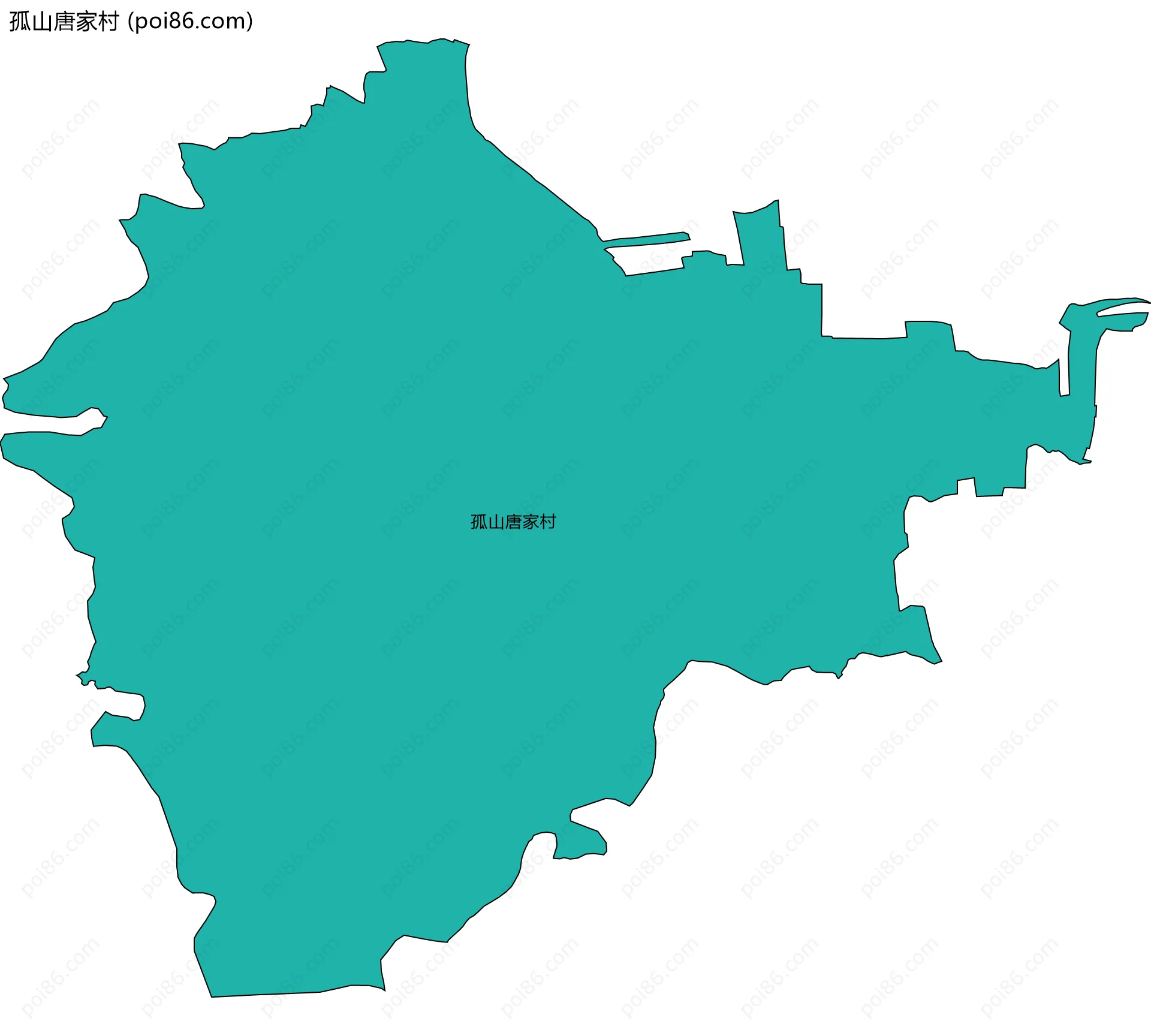 孤山唐家村边界地图