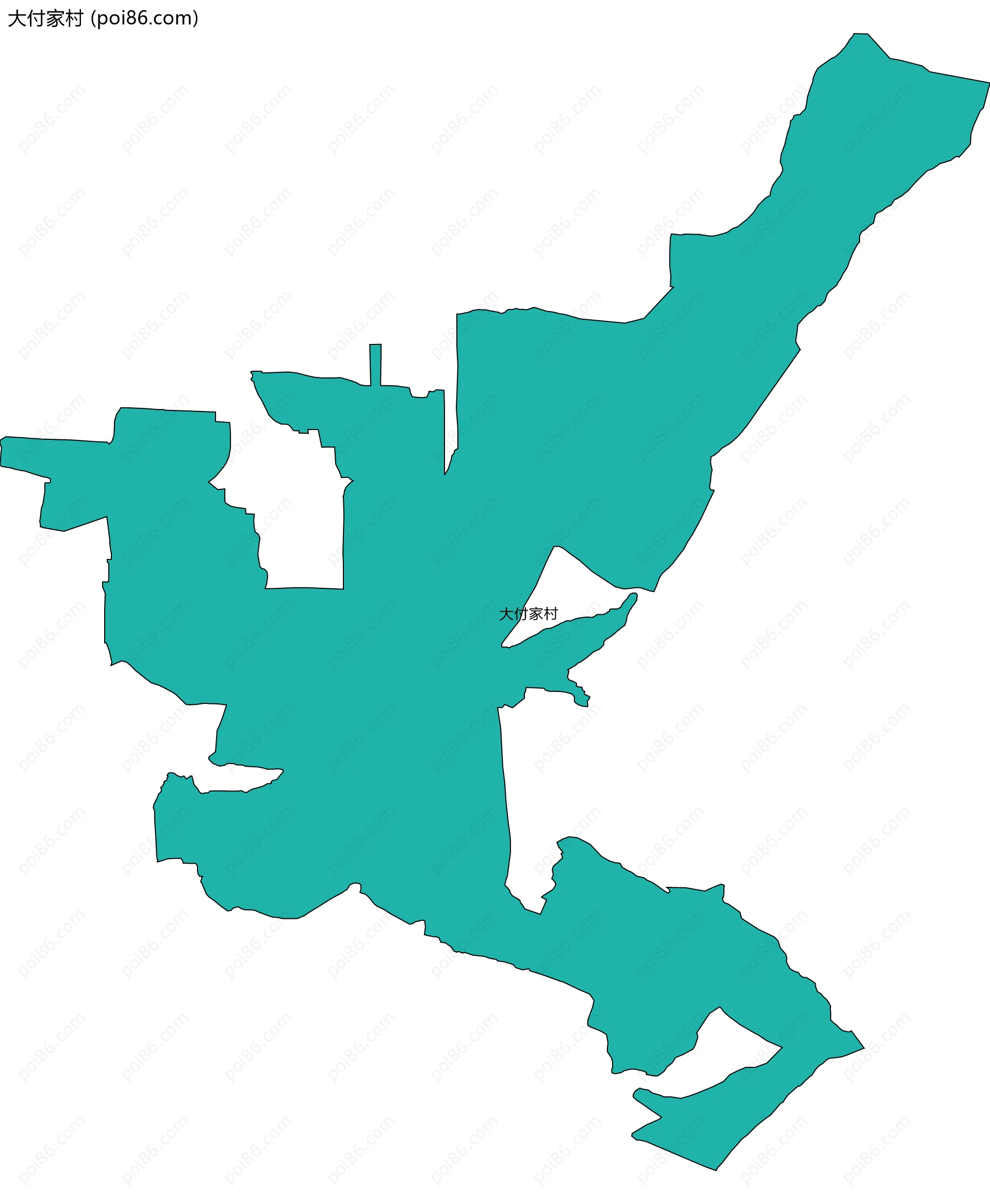 大付家村边界地图