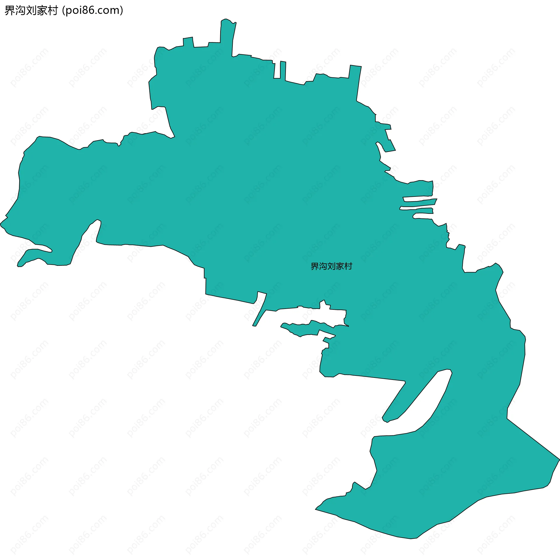 界沟刘家村边界地图