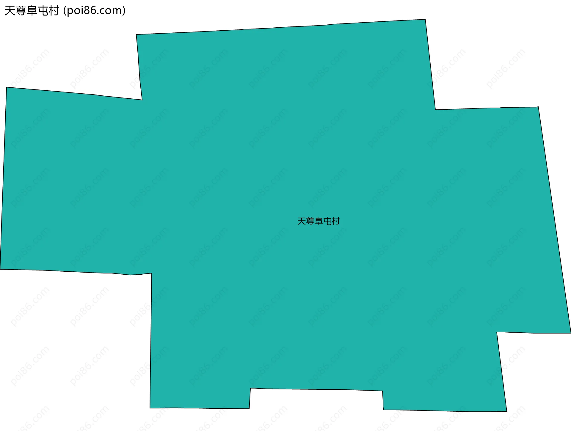 天尊阜屯村边界地图