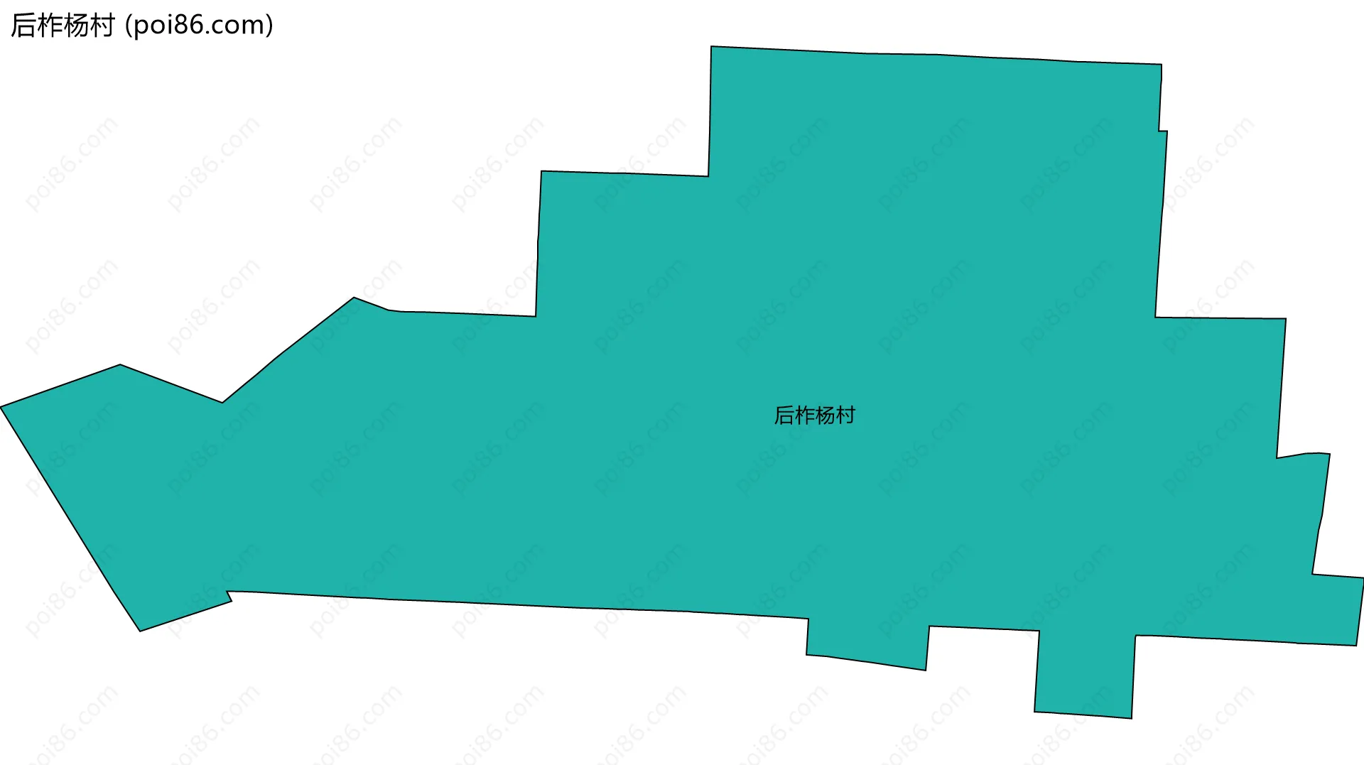 后柞杨村边界地图
