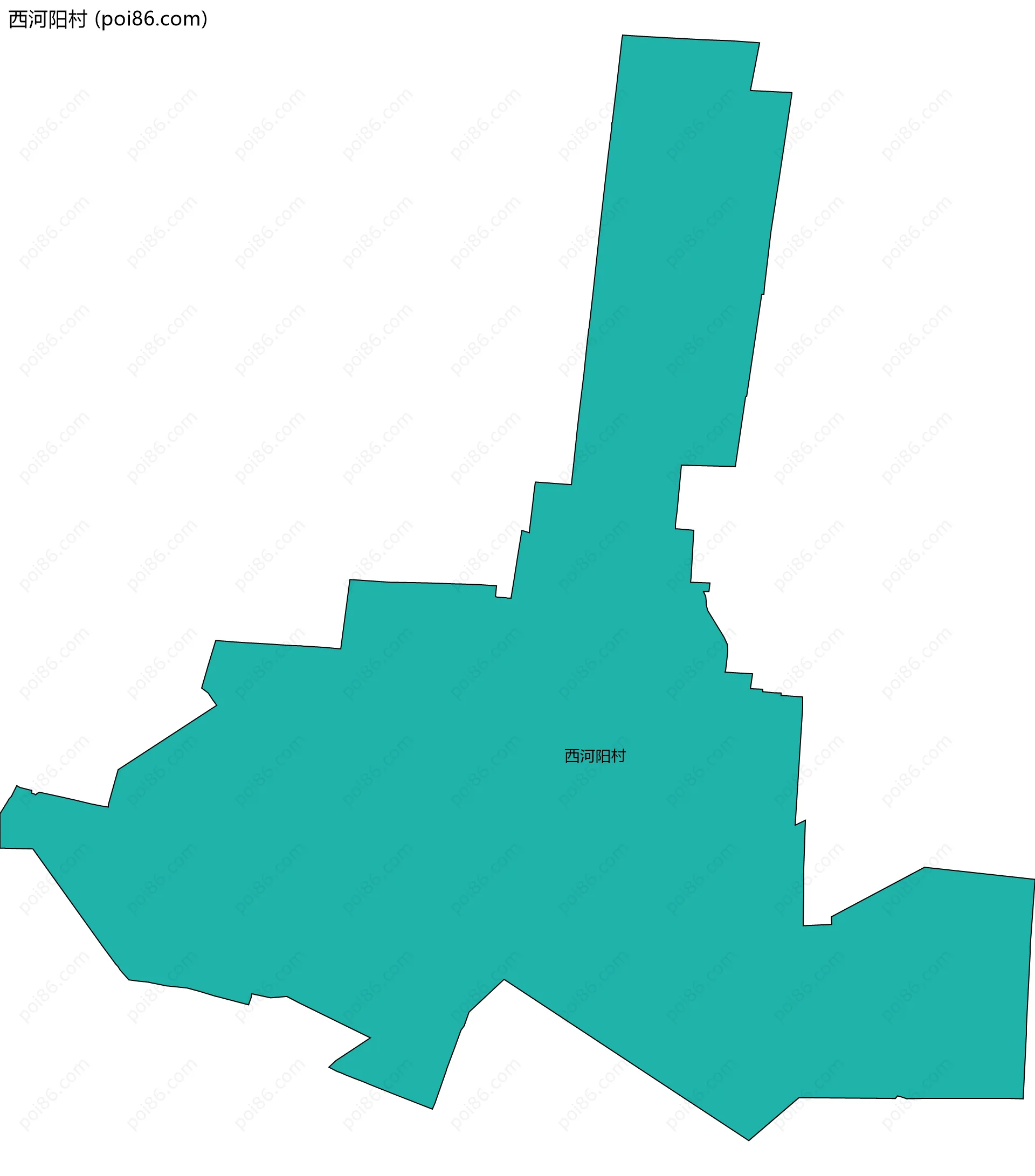 西河阳村边界地图