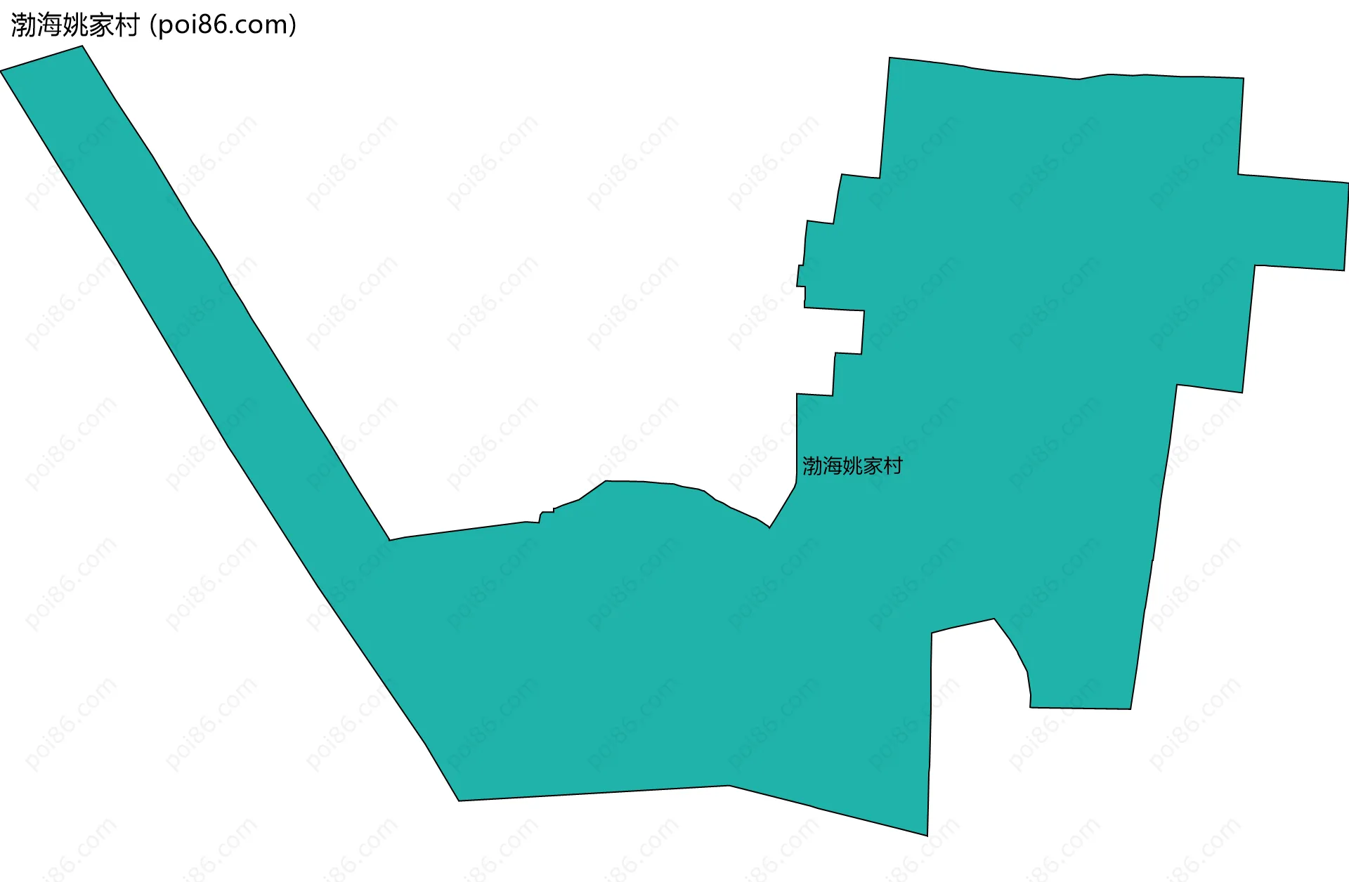 渤海姚家村边界地图