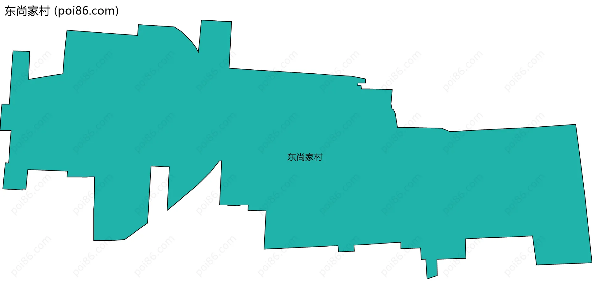 东尚家村边界地图