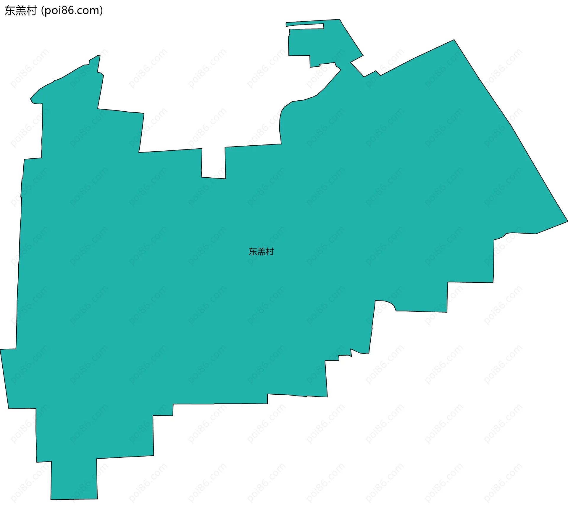 东羔村边界地图