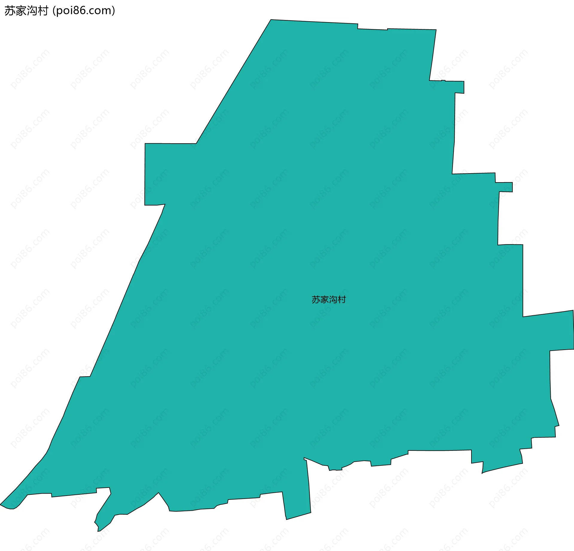 苏家沟村边界地图