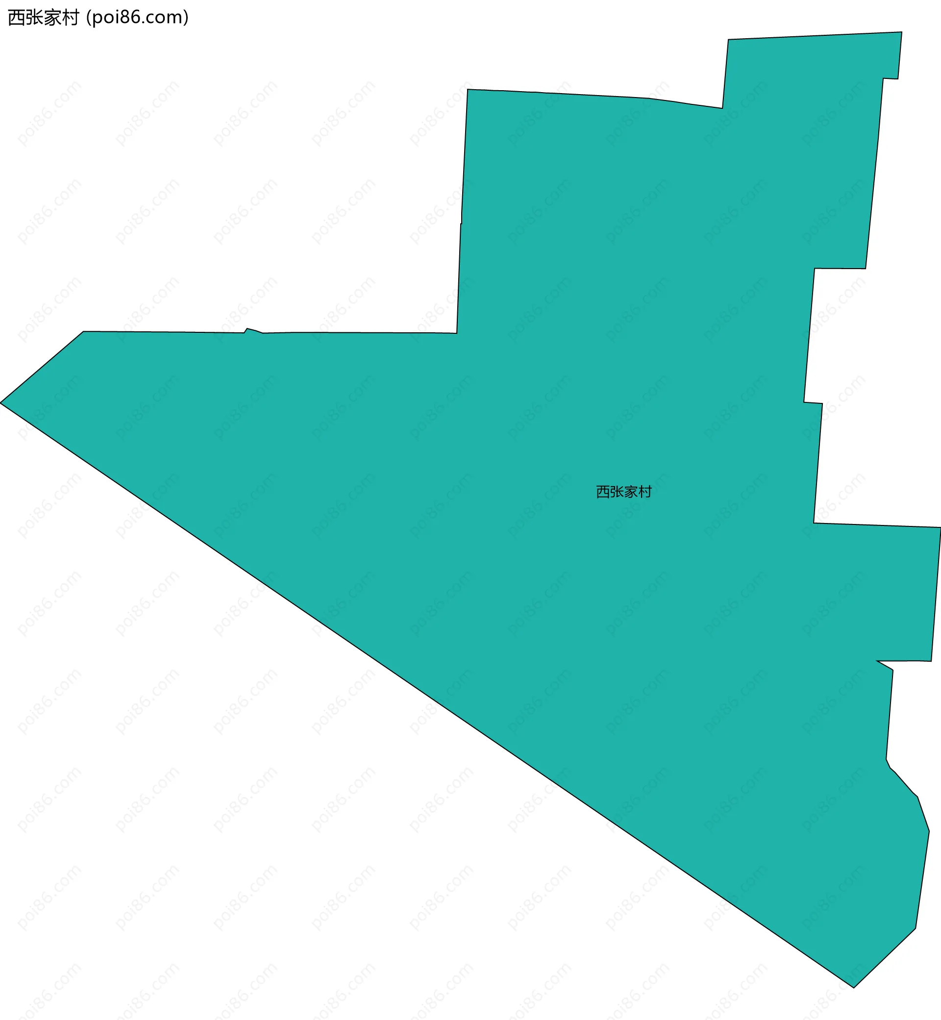 西张家村边界地图