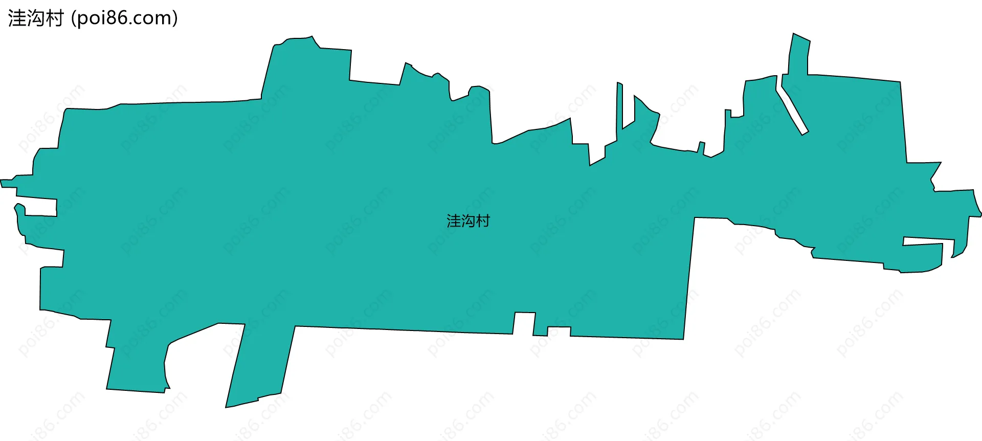 洼沟村边界地图