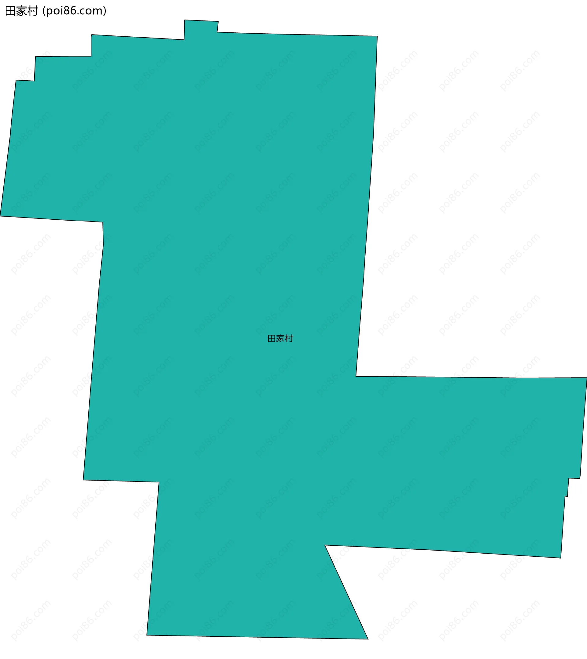 田家村边界地图