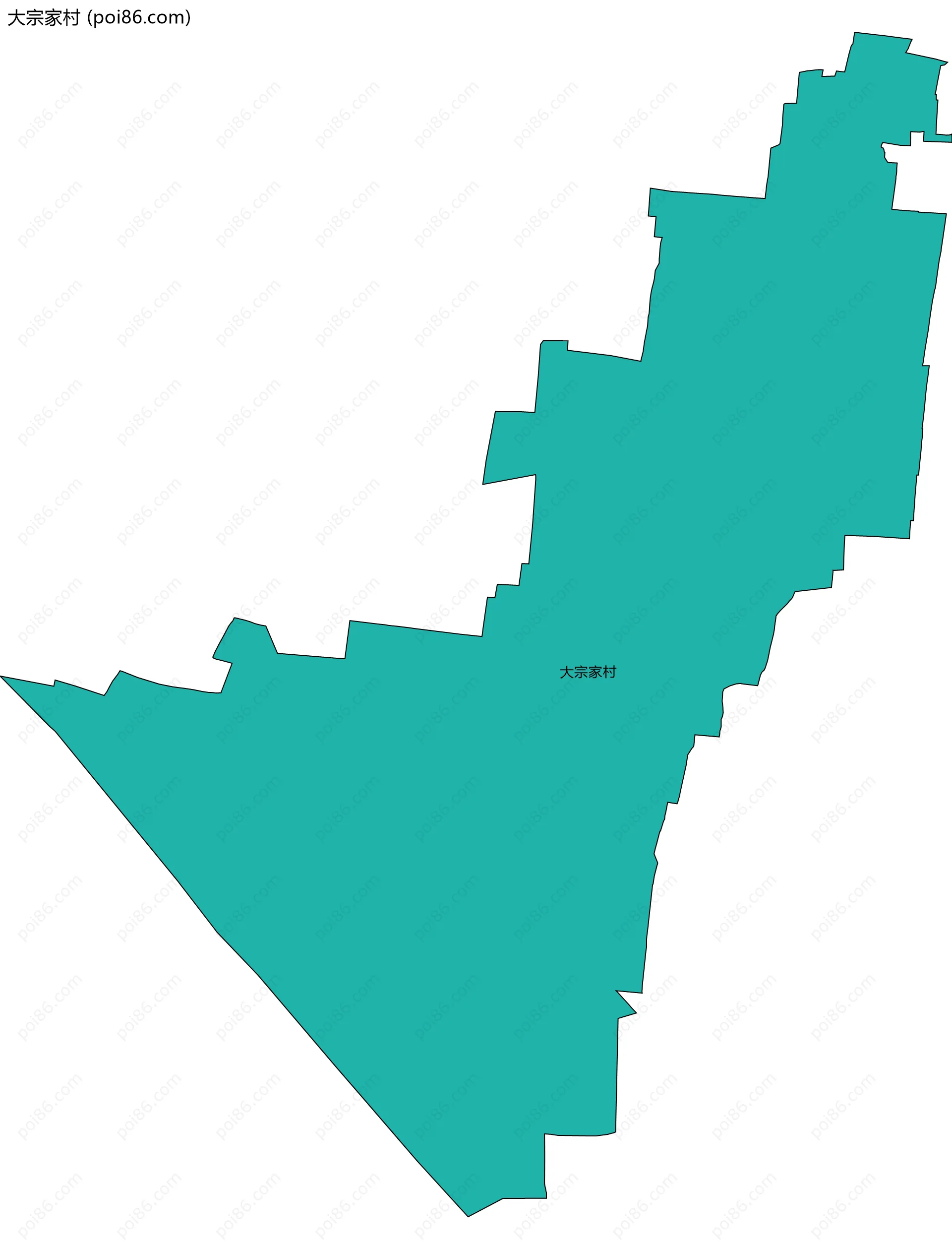 大宗家村边界地图