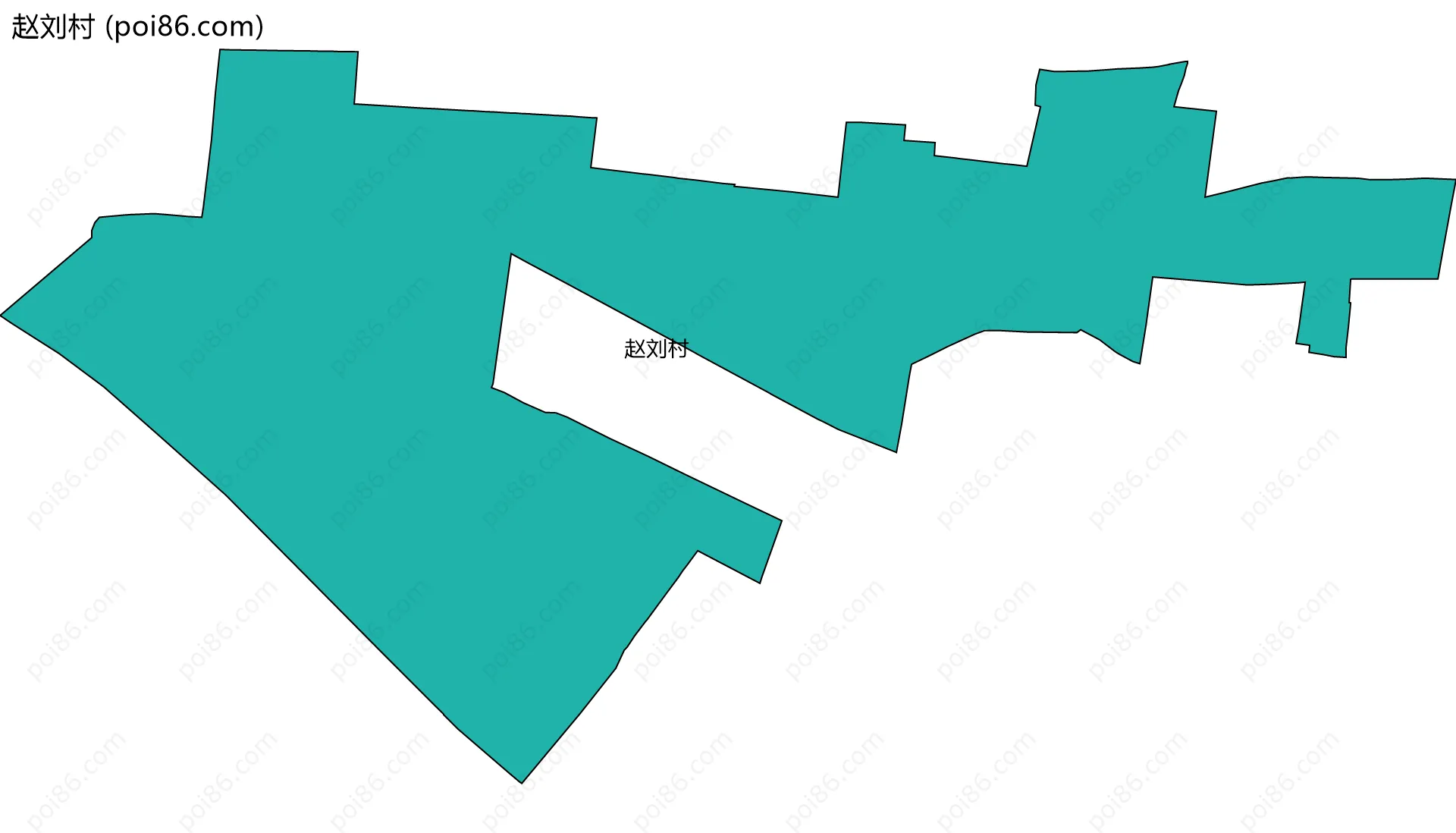 赵刘村边界地图