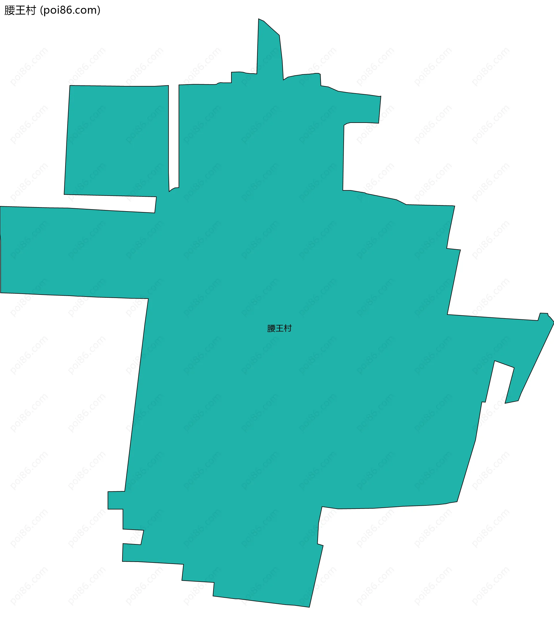 腰王村边界地图
