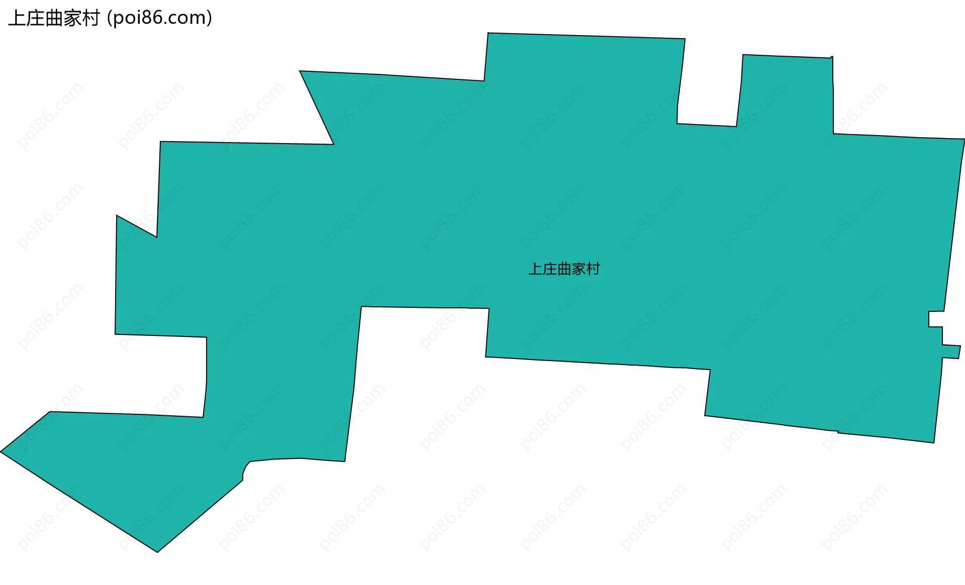 上庄曲家村边界地图