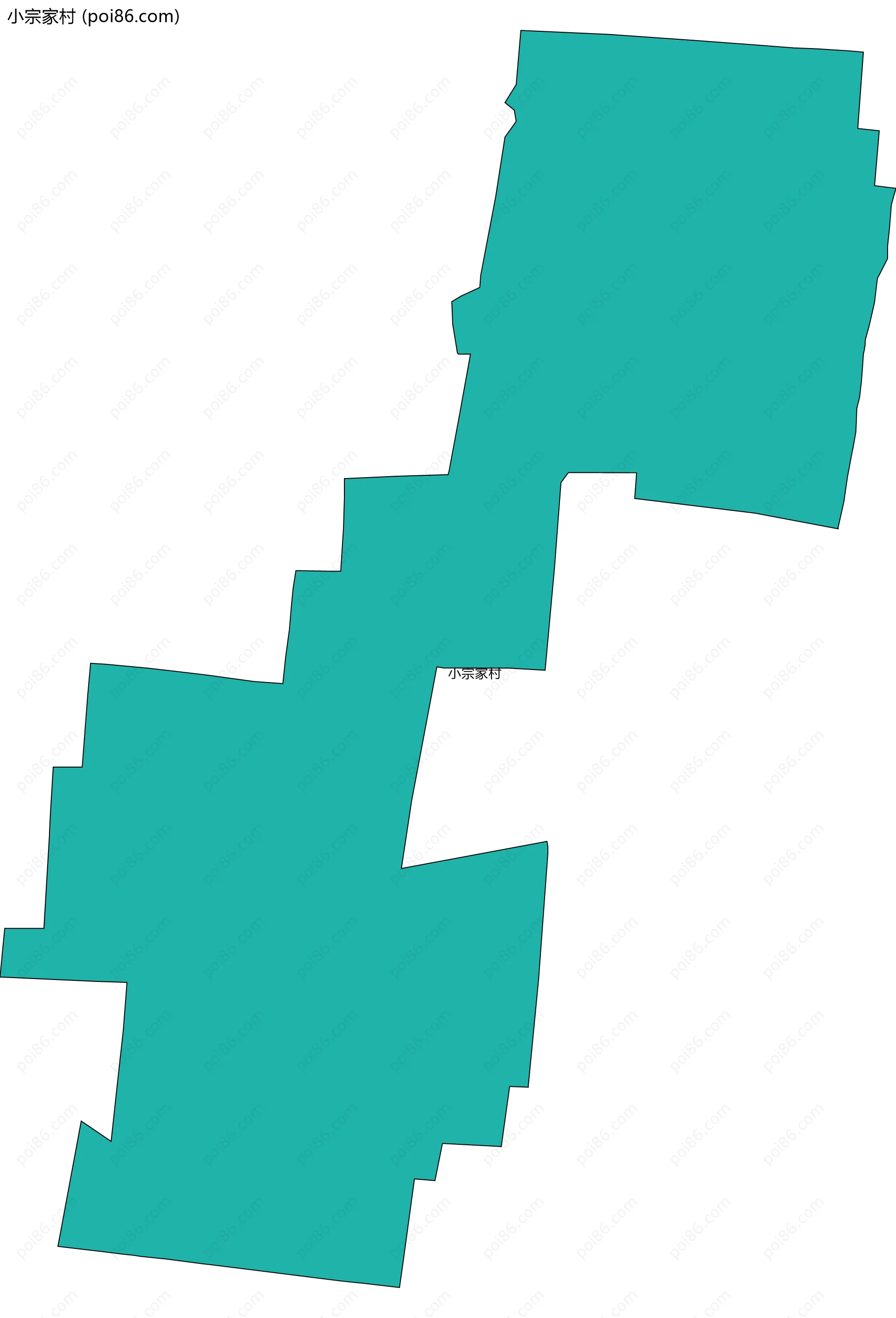 小宗家村边界地图