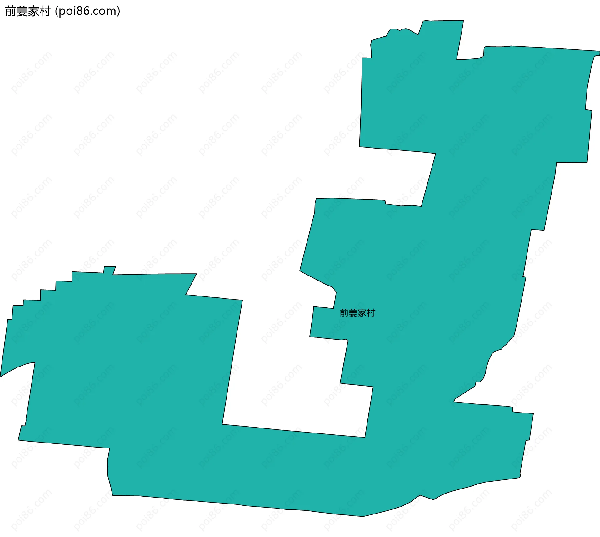 前姜家村边界地图