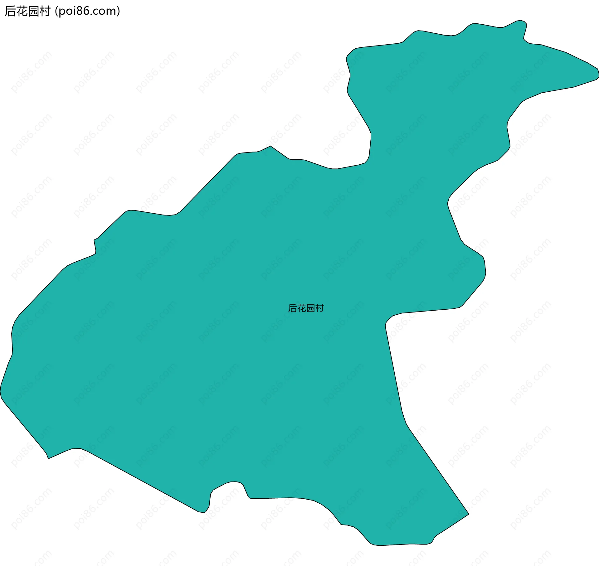 后花园村边界地图