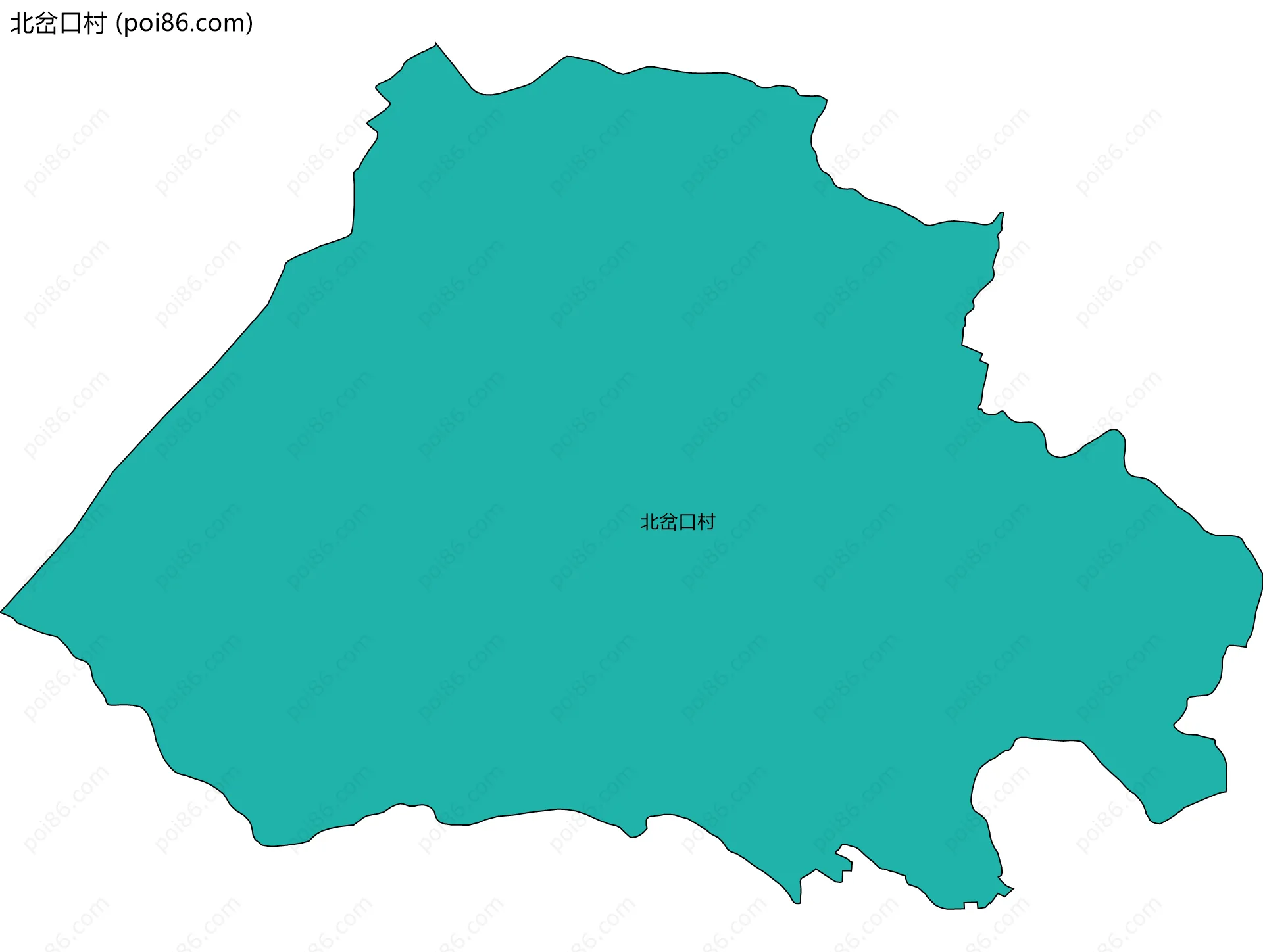 北岔口村边界地图