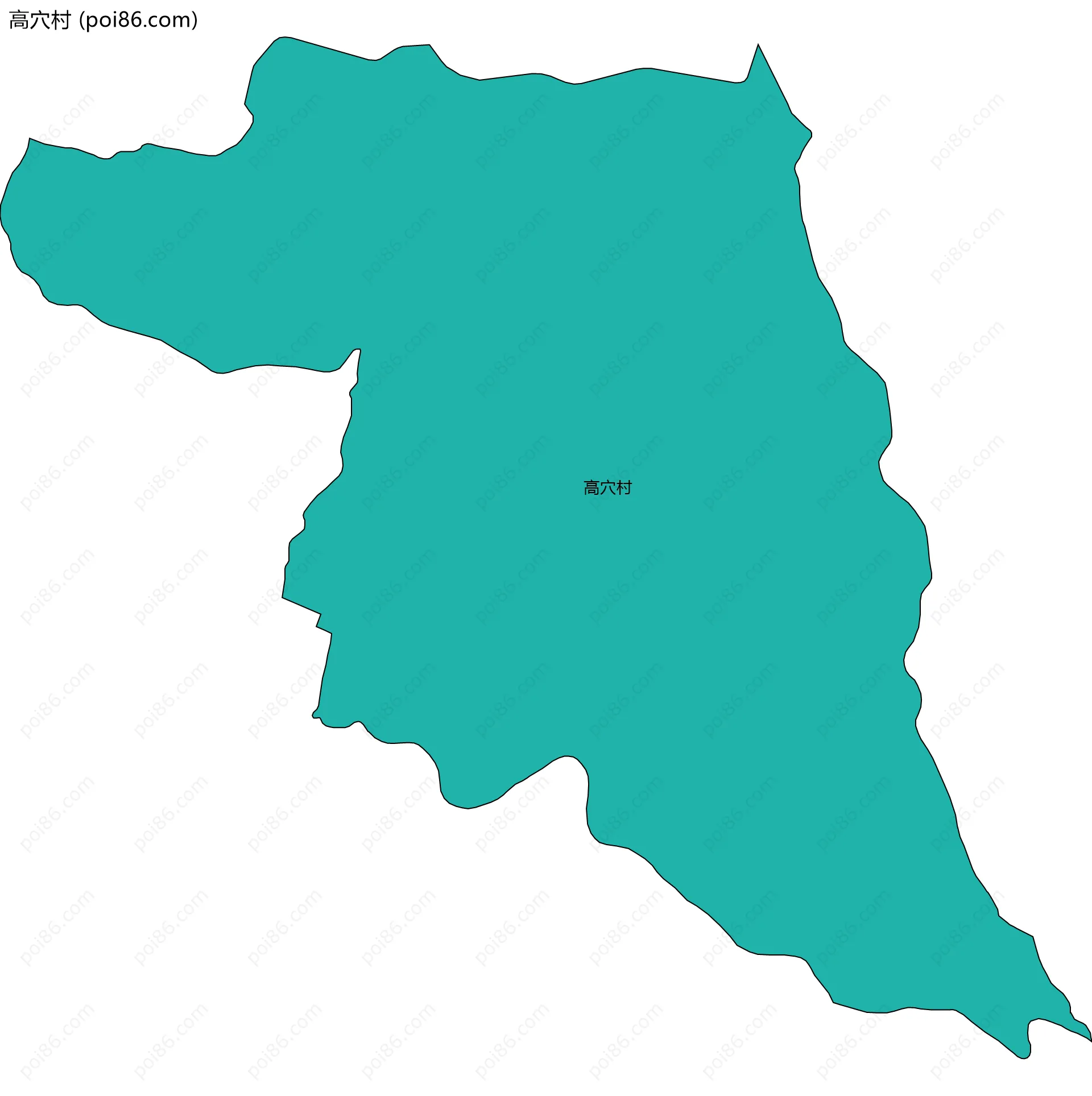 高穴村边界地图